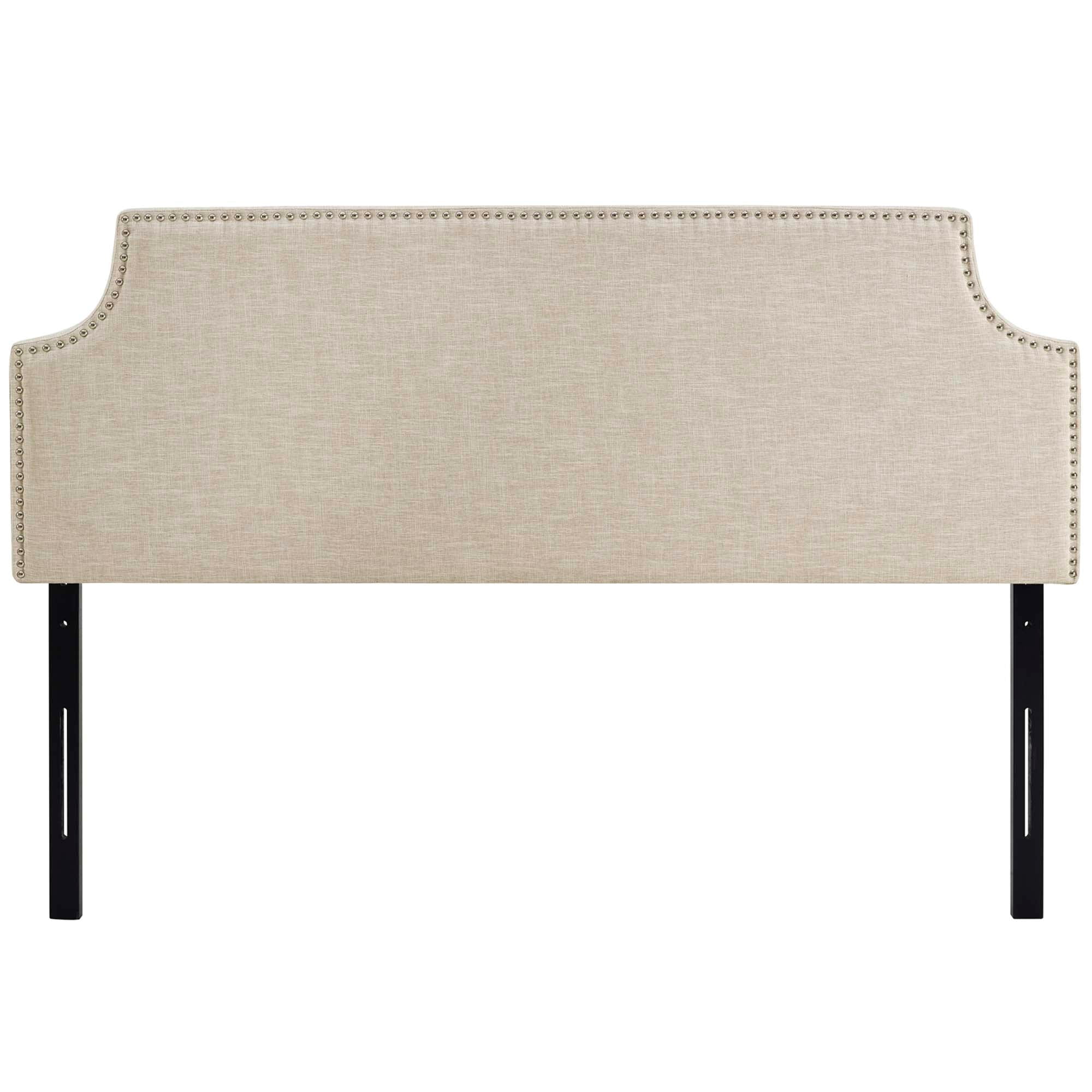 Modway Laura Queen Upholstered Polyester Fabric Headboard in Beige