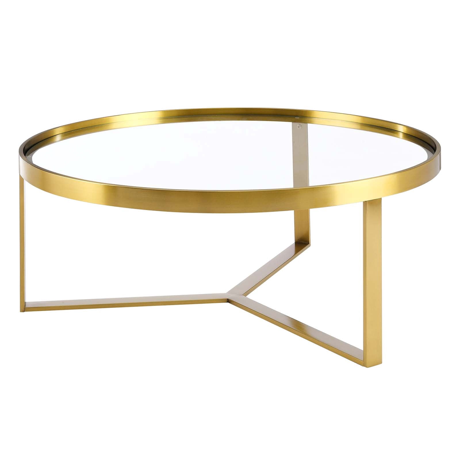 Modway Relay Coffee Table in Gold
