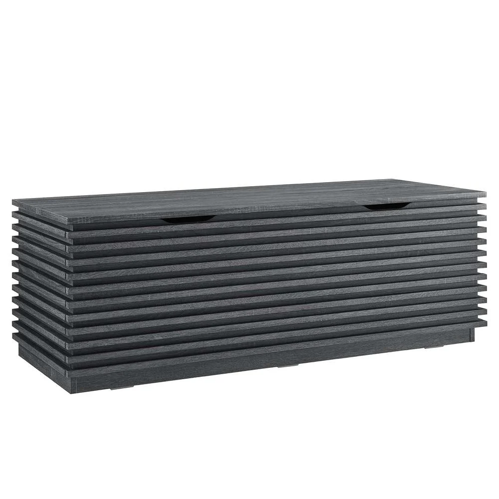 Modway Render Storage Bench in Charcoal