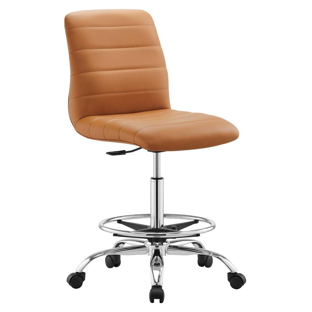 Modway Ripple Armless Vegan Leather Drafting Chair