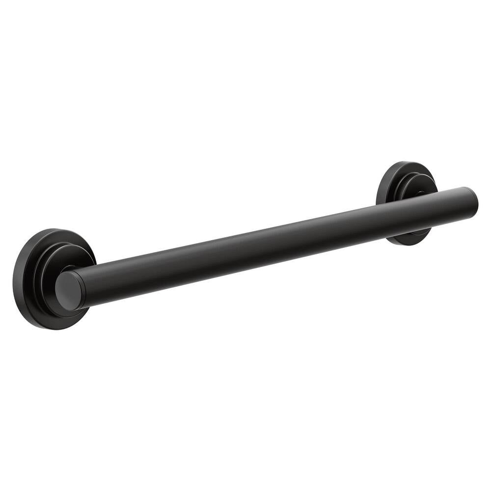 Moen YG0718BL Matte black 18" designer grab bar