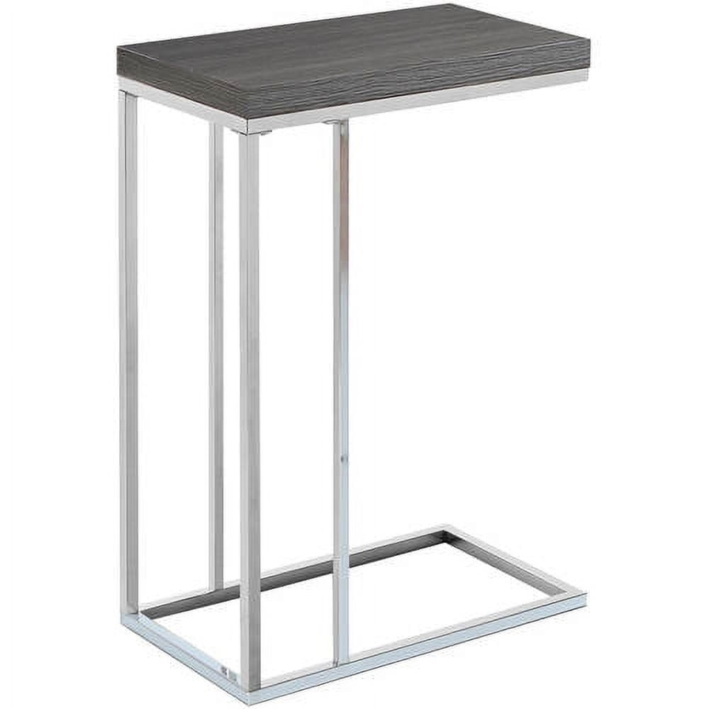 Monarch Accent Table Grey With Chrome Metal