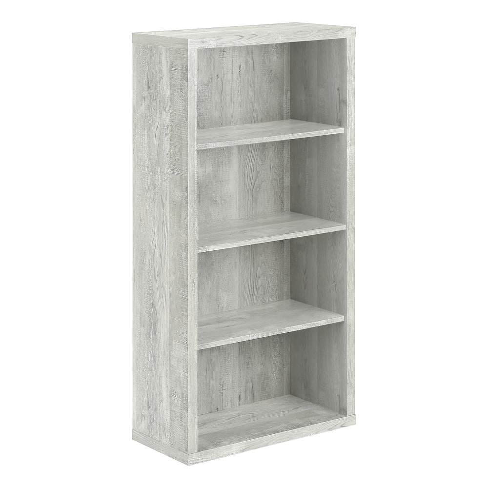 Monarch Specialties Bookshelf, Bookcase, Etagere, 5 Tier, 48"H, Office, Bedroom, Grey Laminate