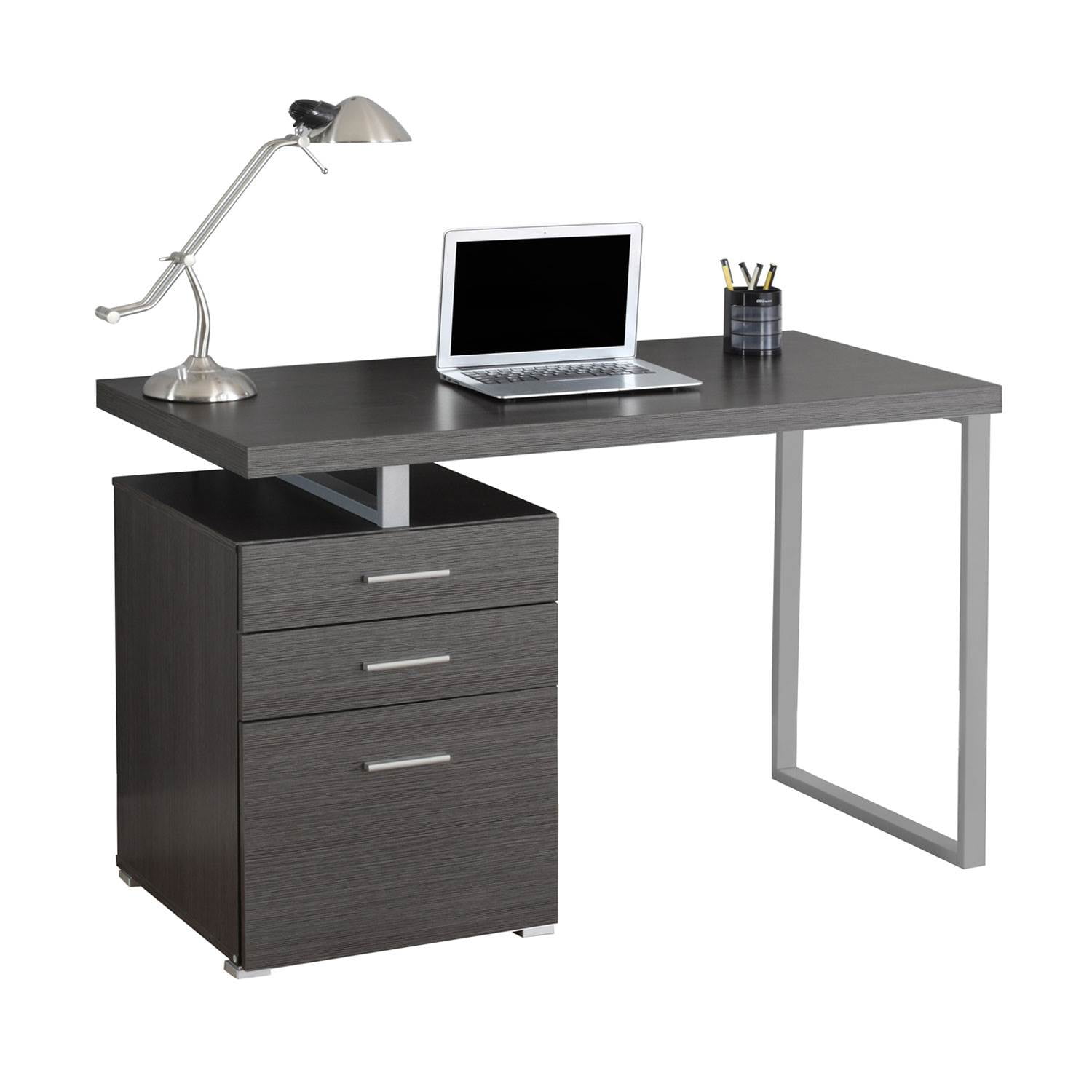 Monarch Specialties Computer Desk, Home Office, Laptop, Storage Drawers, 48"L, Work, Grey Laminate