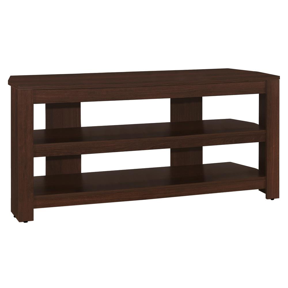 Monarch Specialties Tv Stand, 42 Inch, Console, Living Room, Bedroom, Brown Laminate