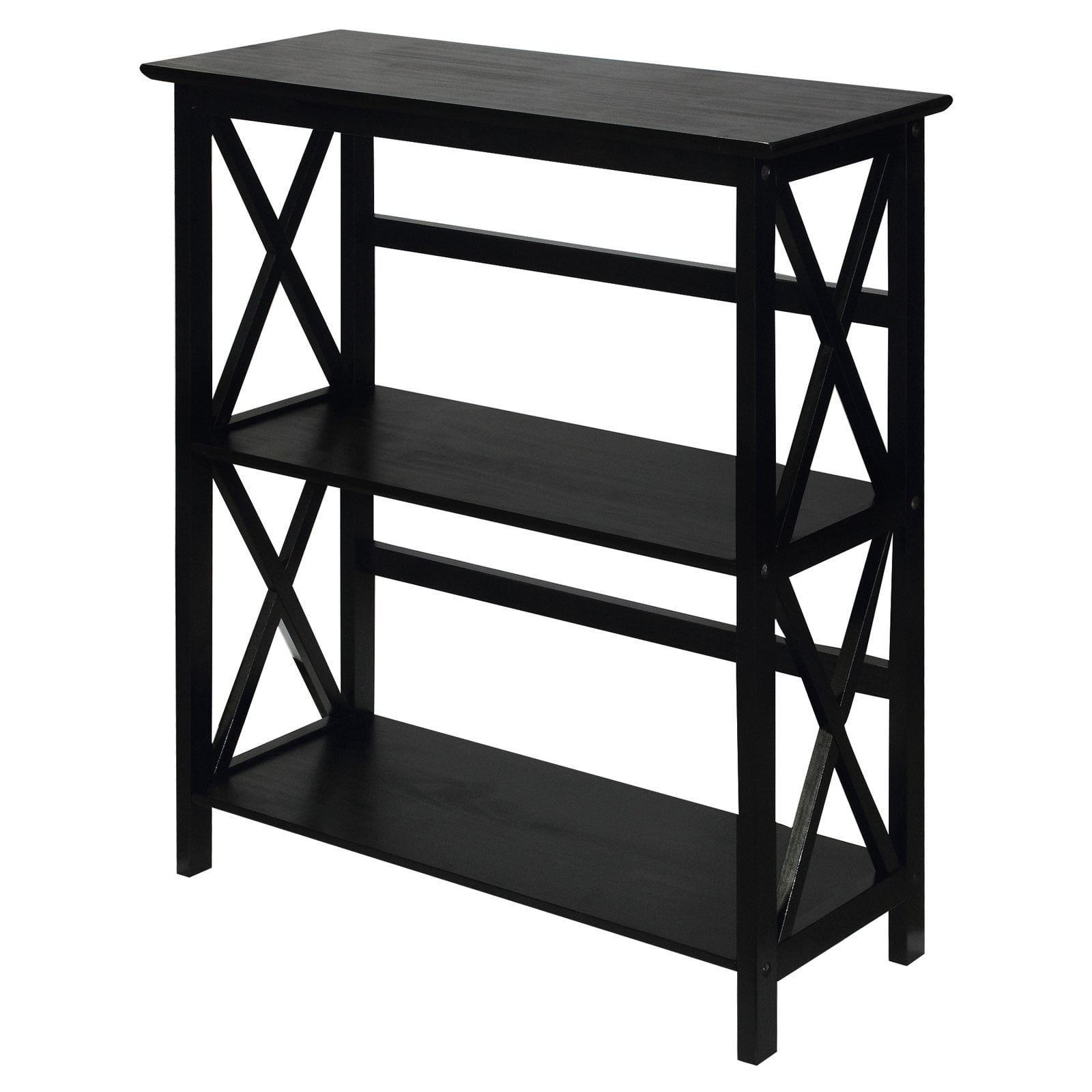 Montego 3-Shelf Bookcase-Black
