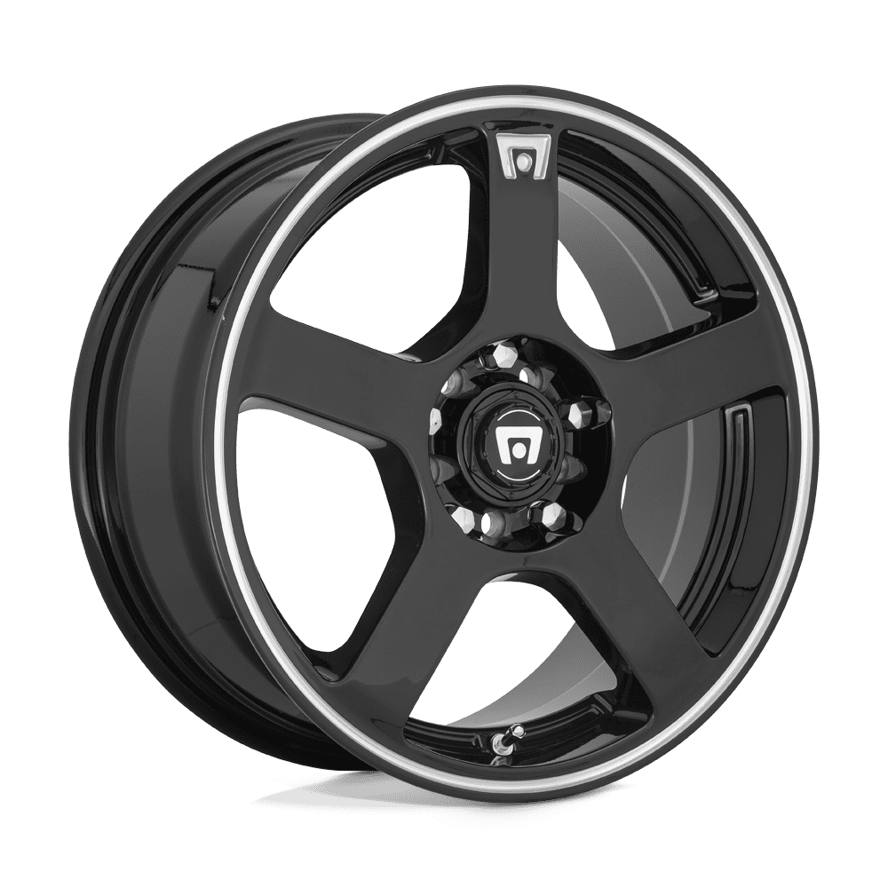 Motegi Aluminum Rim MR116 FS5 16X7in Gloss Black Machined Flange Finish, MR11667001340