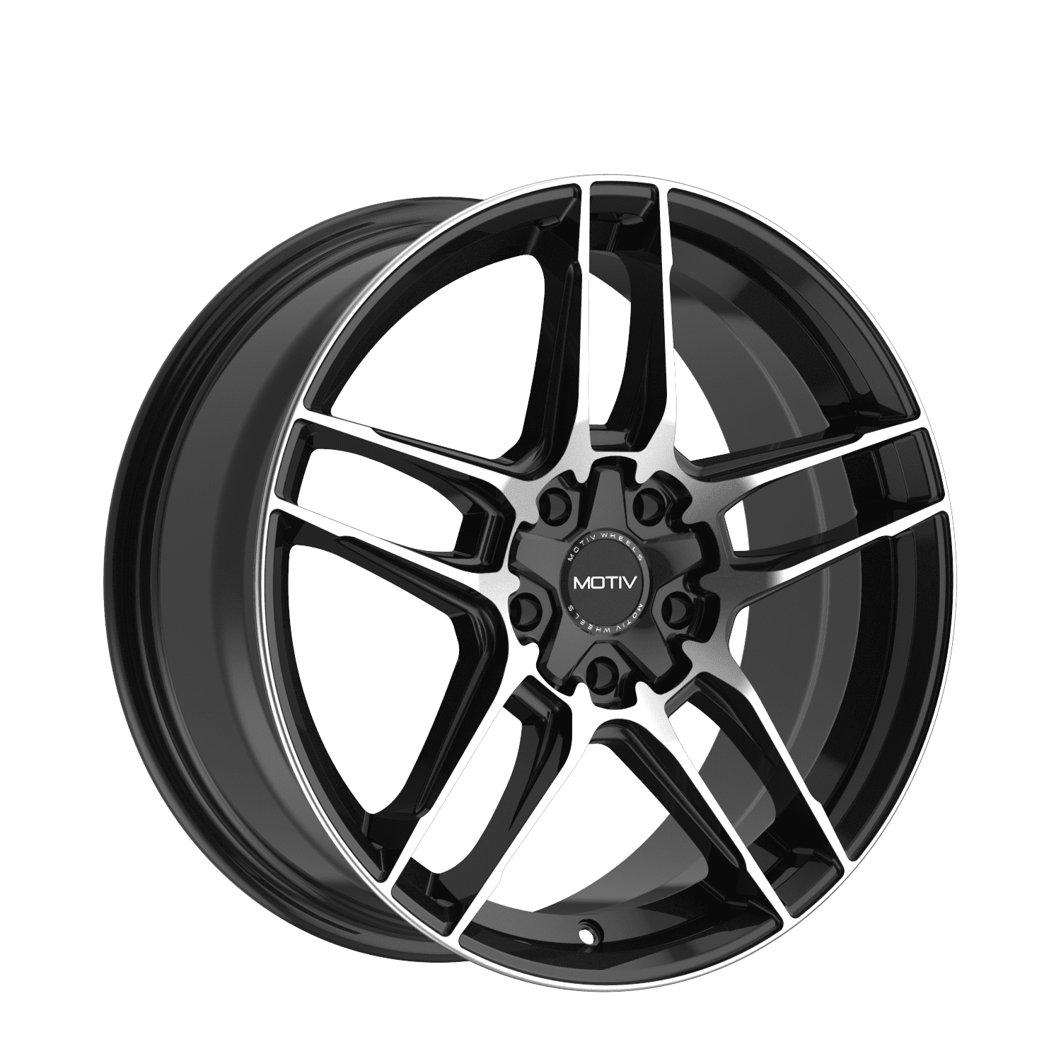 Motiv 434MB MATIC 434MB-9855740 19X8.5 5X4.50 / 5X120 (+40) MTV 434MB Matic (HB 74.1) Gloss Black Machined Face Cast Aluminum