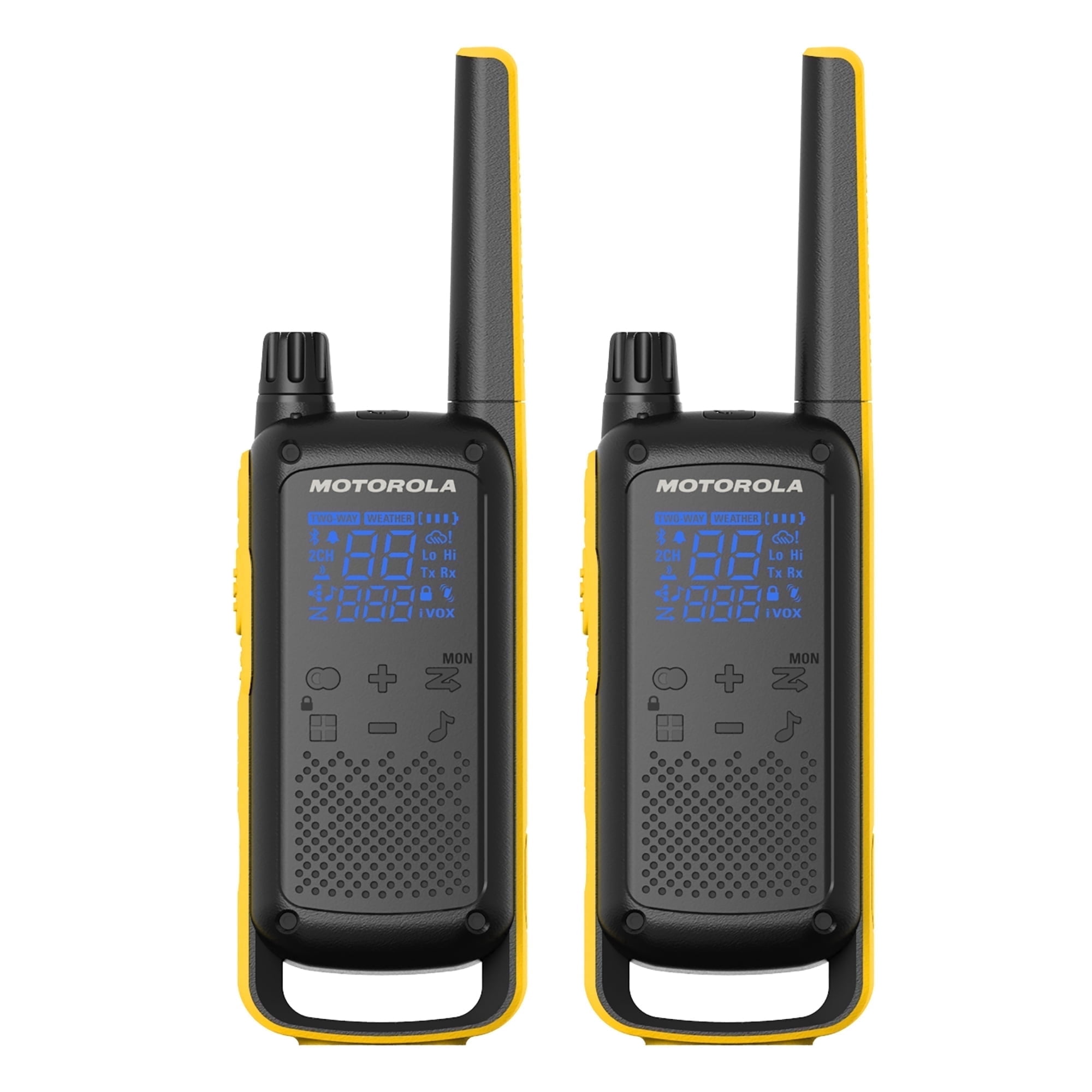 Motorola Solutions T475 35 mi. Two-Way Radio Black/Yellow 2-Pack w/ Accessories - 2-Pack