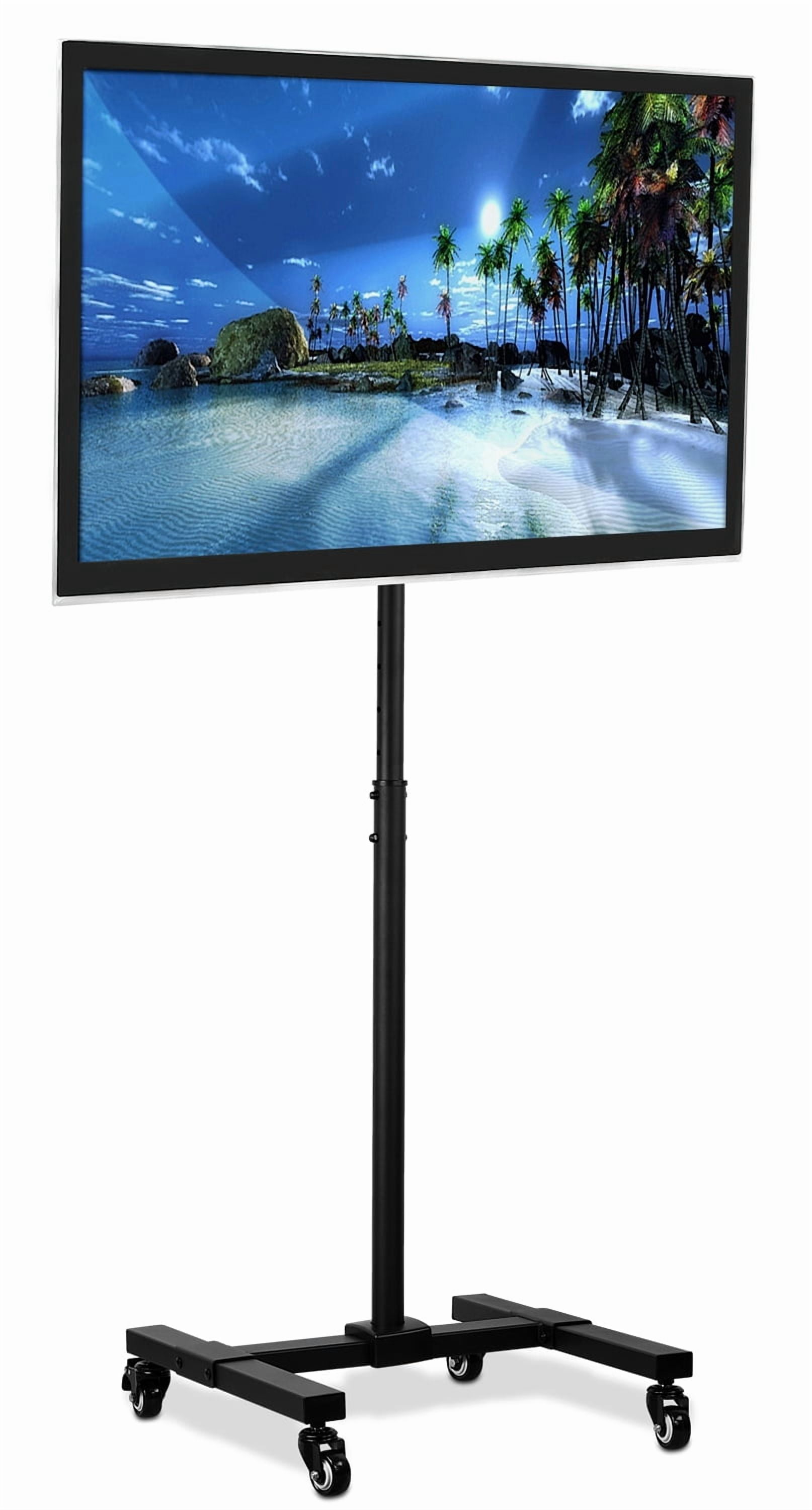 Mount-It! Mobile TV Cart | Fits 24"-43" TVs Displays | Height Adjustable Tilt Stand