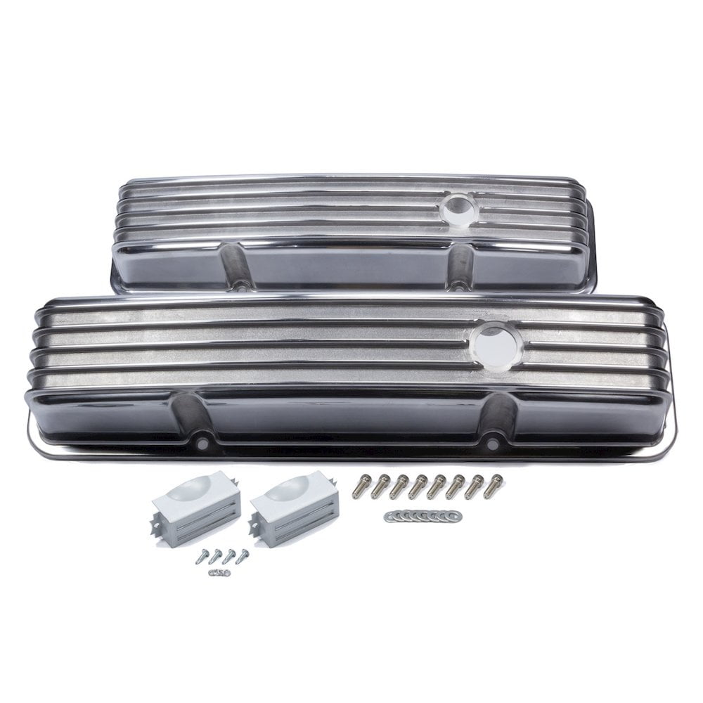 Mr Gasket 6855G Aluminum Finned Valve Covers, 283-400 SBC Fits select: 1967-1986 CHEVROLET CAMARO, 1969-1986 CHEVROLET C10