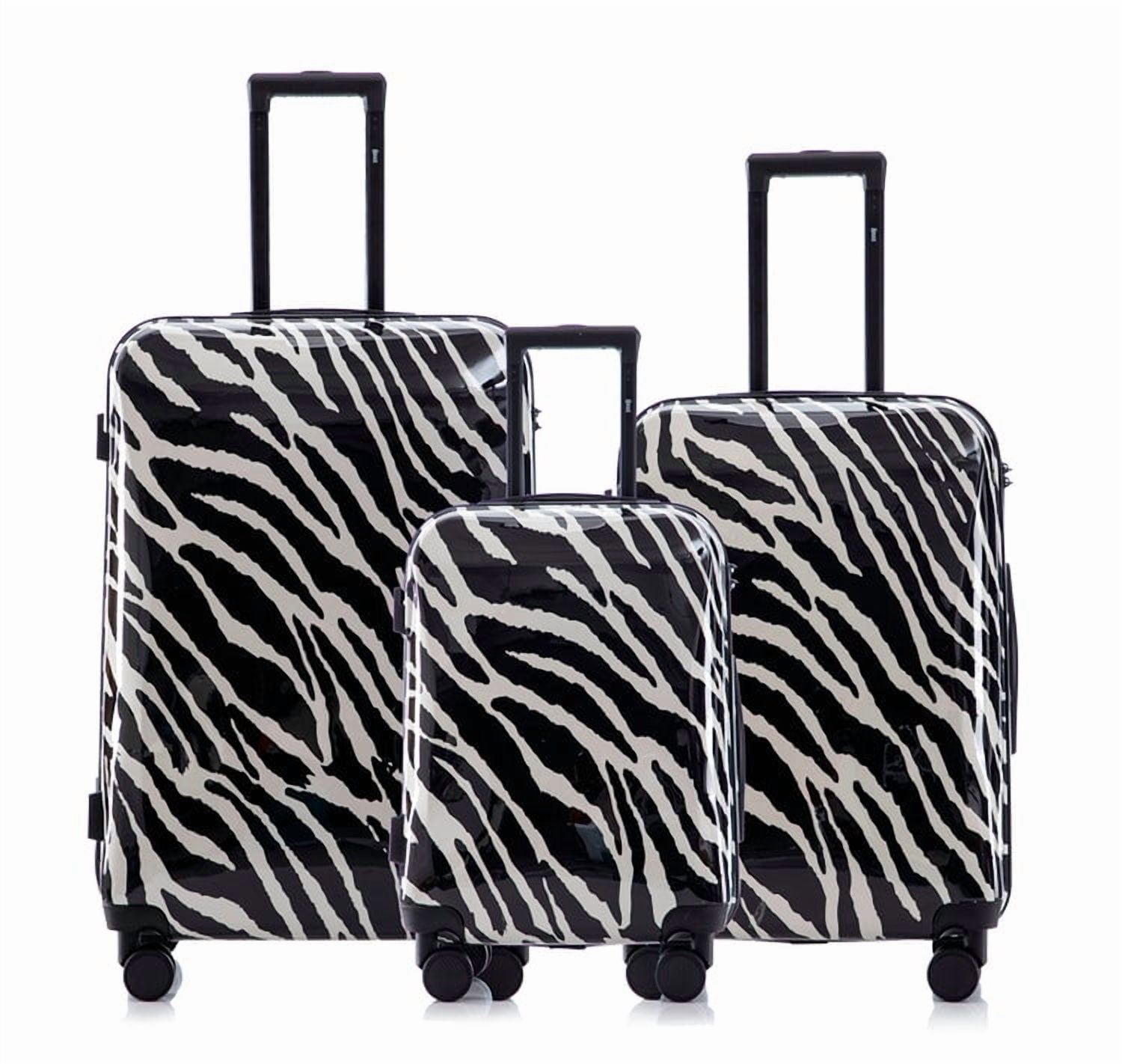 Multi-color Design ABS Hard Shell Lightweight with 360° Dual Spinning Wheels & Combo Lock - Includes 28", 24", 20" 3-Piece Luggage Set