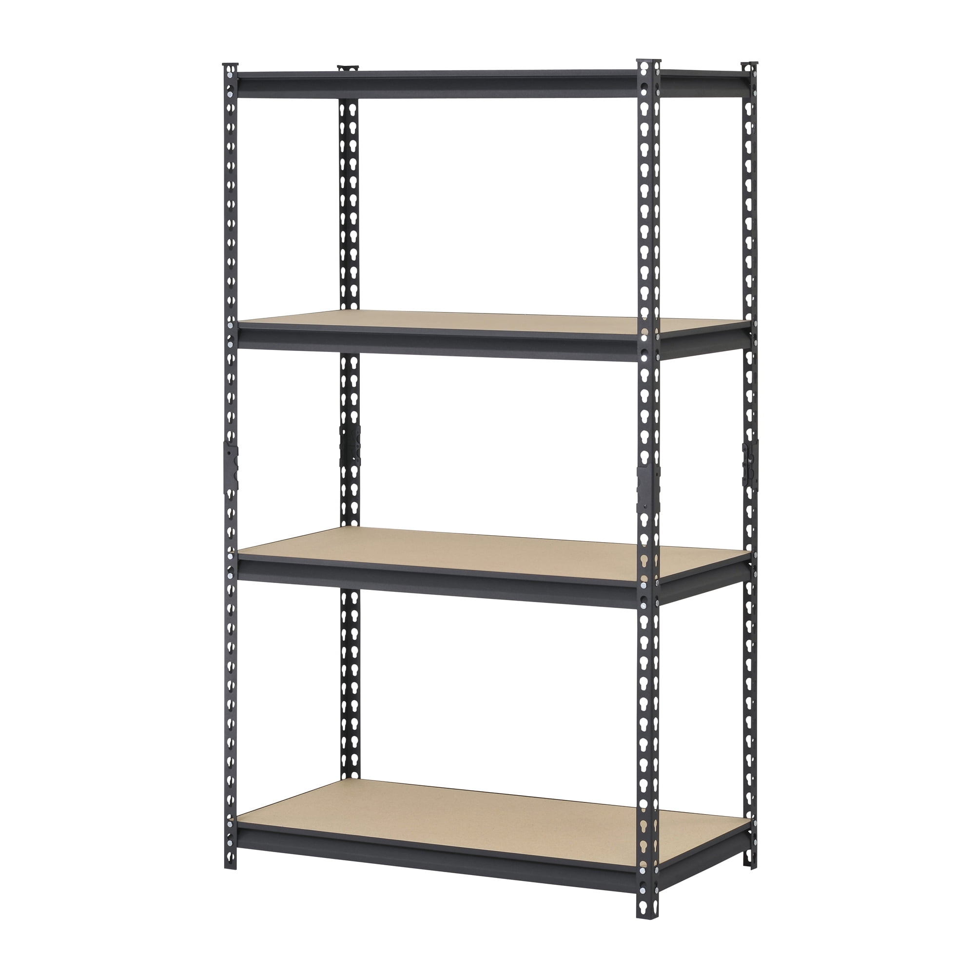 Muscle Rack 36"W x 18"D x 60"H 4-Tier Steel Shelving, 800 lbs. Capacity per Shelf; Black