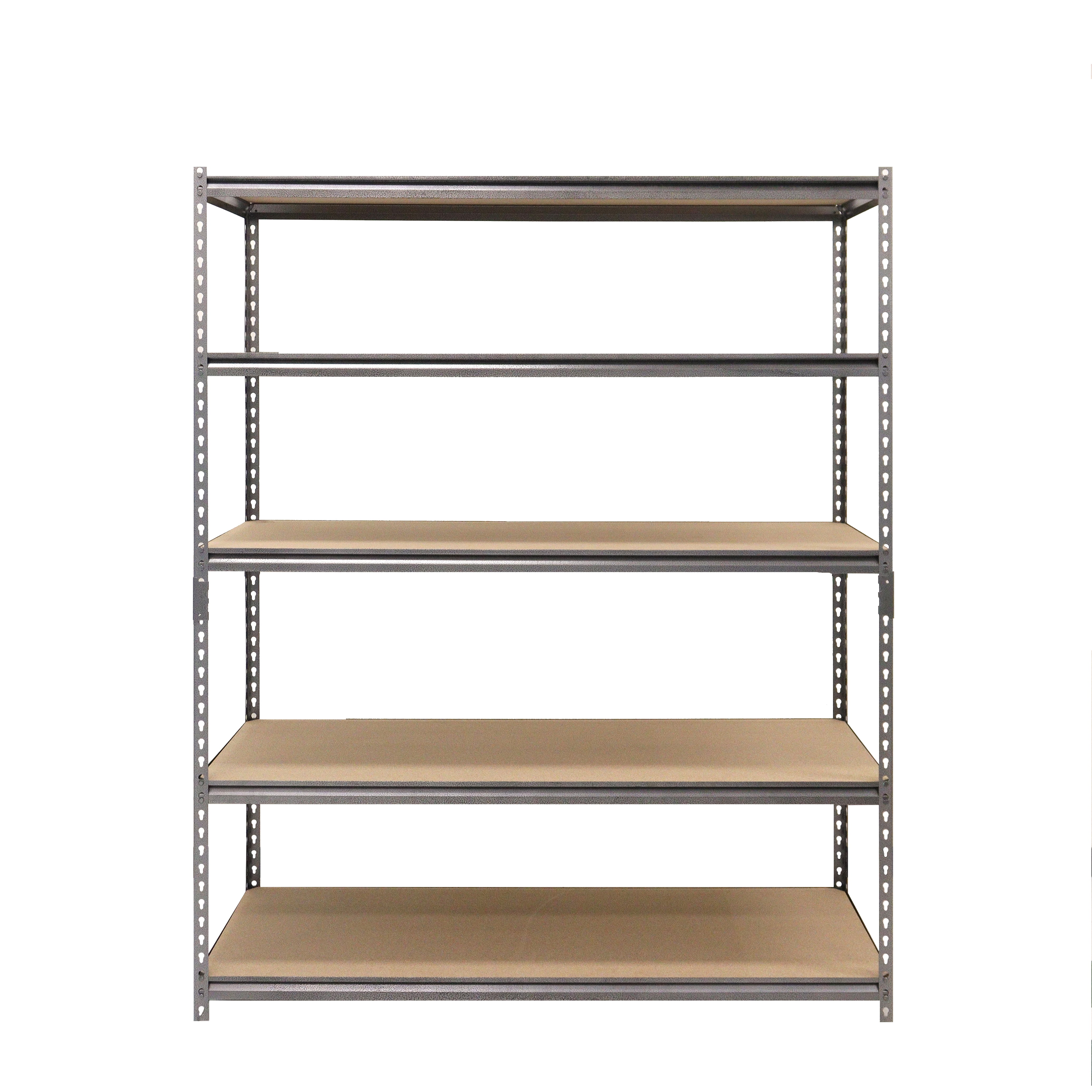 Muscle Rack 60"W x 24"D x 72"H 5-Tier Steel Shelving; 650 lbs. Capacity per Shelf; Silver/Black