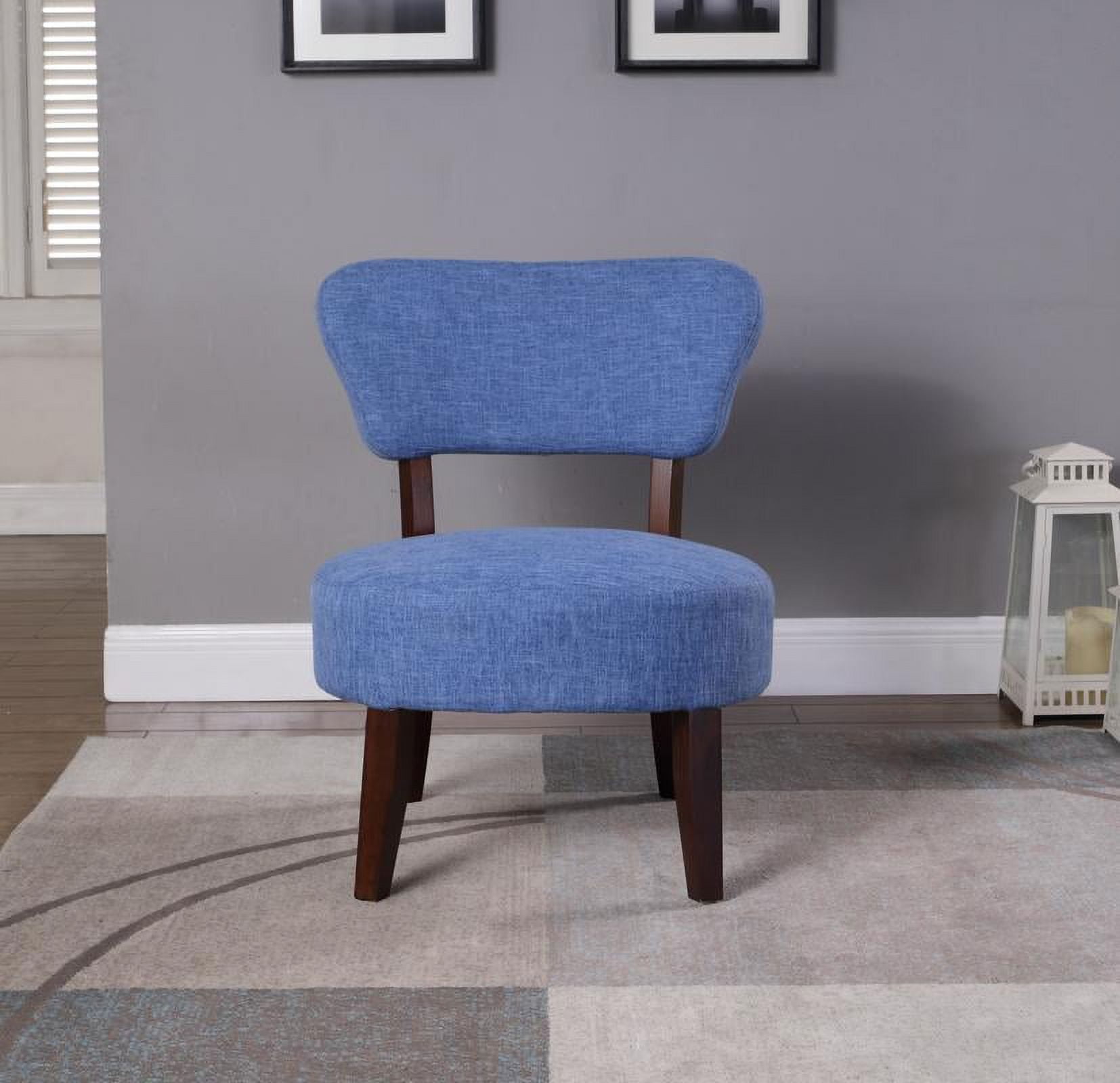 Nathaniel Home Round Seat Accent Chair, Blue