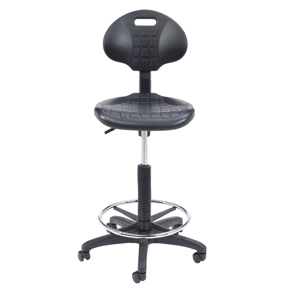 NPS 6700 Series 22-32" Height Modern Polyurethane Task Chair in Black