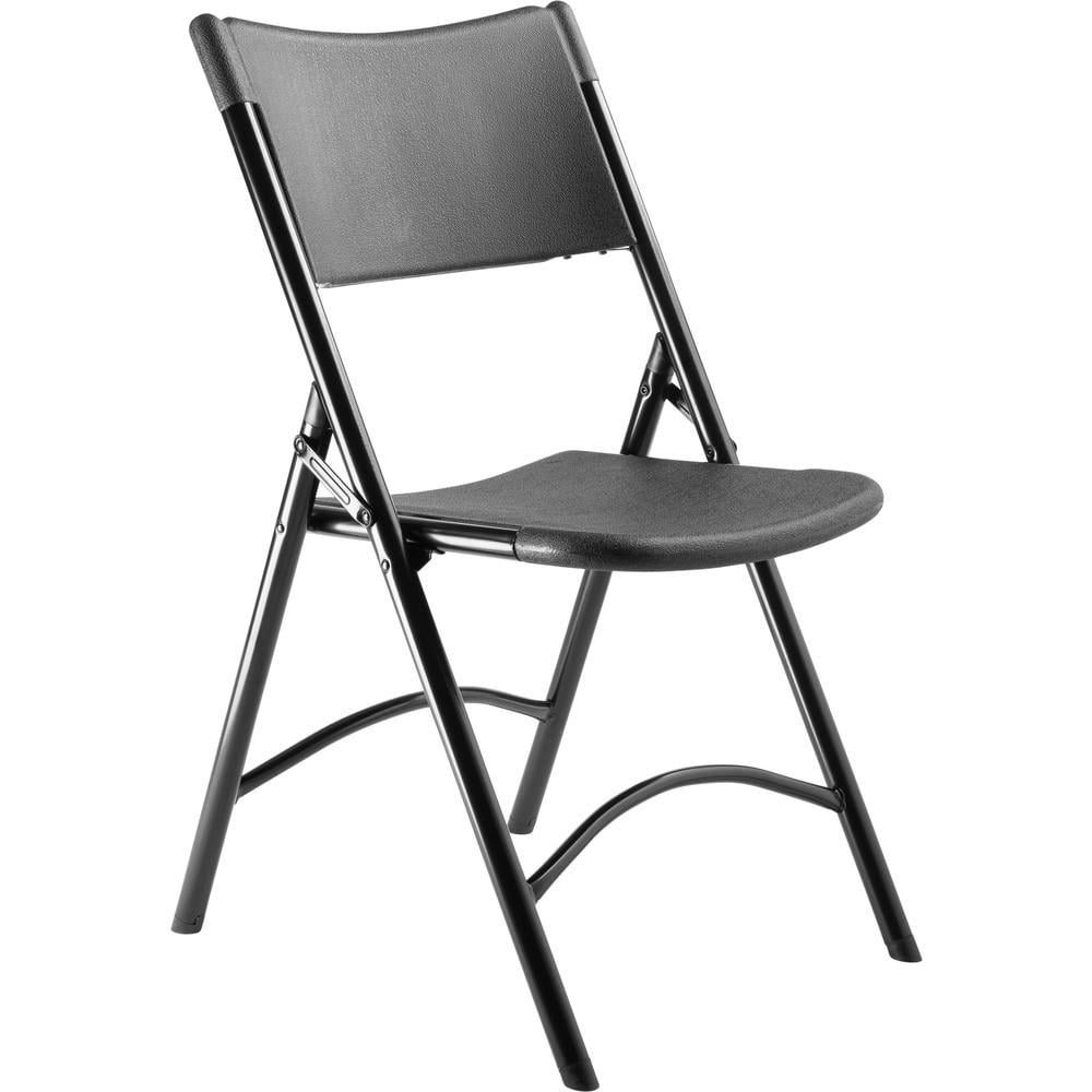 National Public Seating NPS® 600 Series Heavy Duty Plastic Folding Chair, Black (Pack of 4)