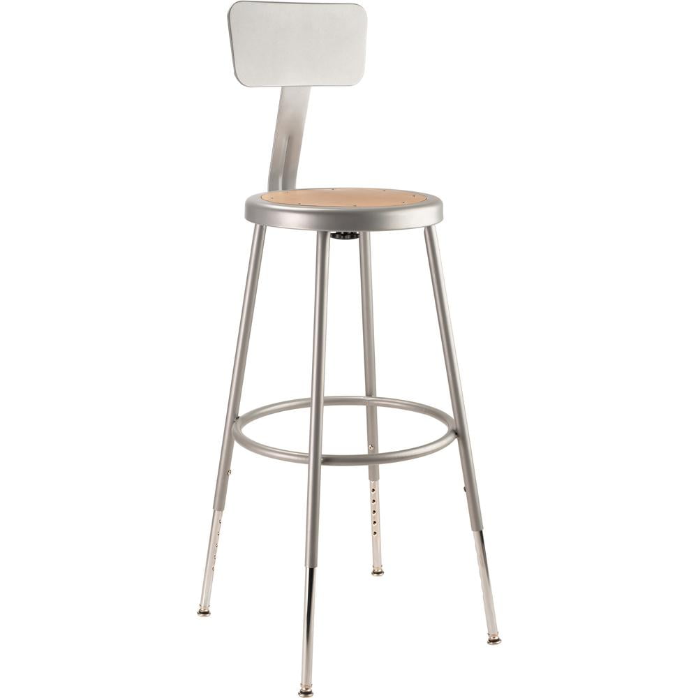 NPS 6200 Series 25-33" Height Adjustable Metal Heavy Duty Stool in Gray