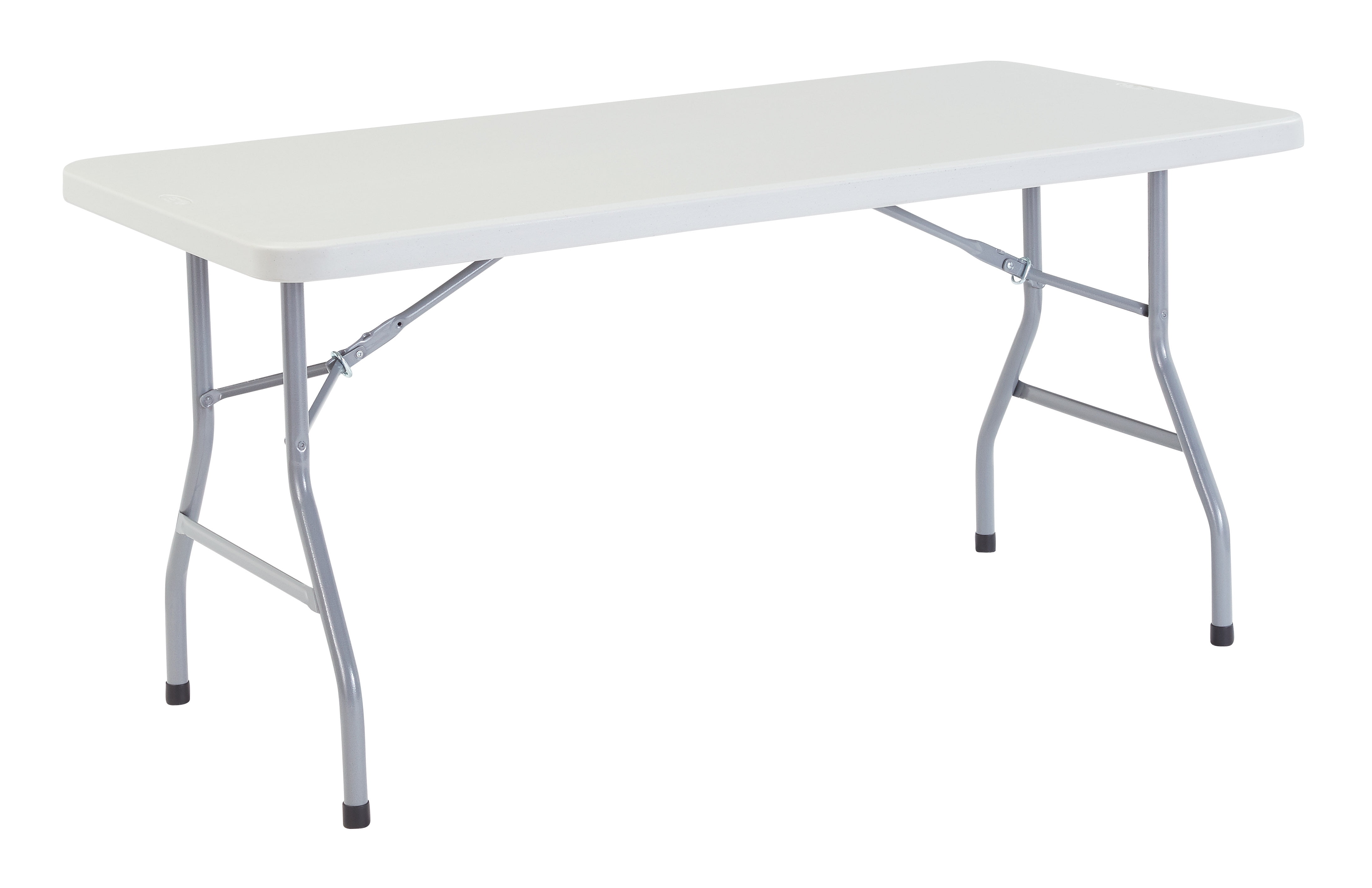 National Public Seating® 30" x 60" Rectangular Folding Table, Speckled Grey, 1000 lb capacity