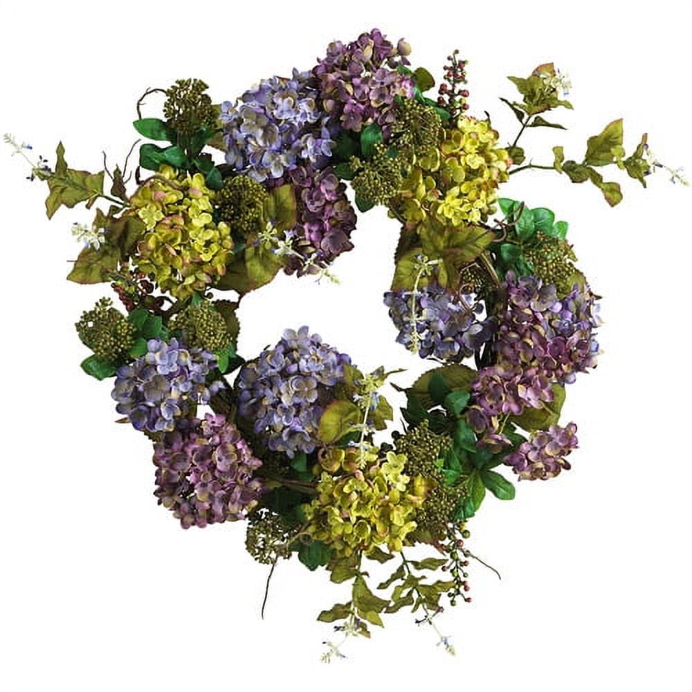 Nearly Natural 24" Hydrangea Wreath