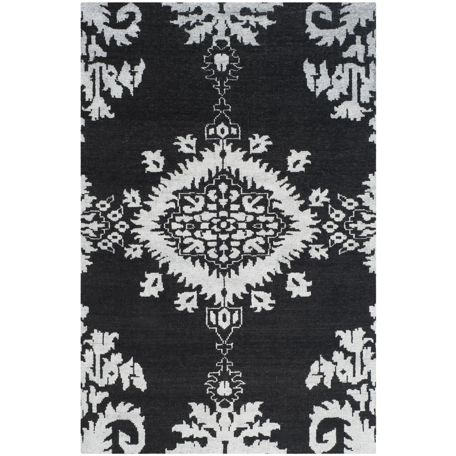 New Rug Collections STW235E-9-Color:Charcoal,Design:Transitional,Shape:Rectangle,Size:9'L x 6' W