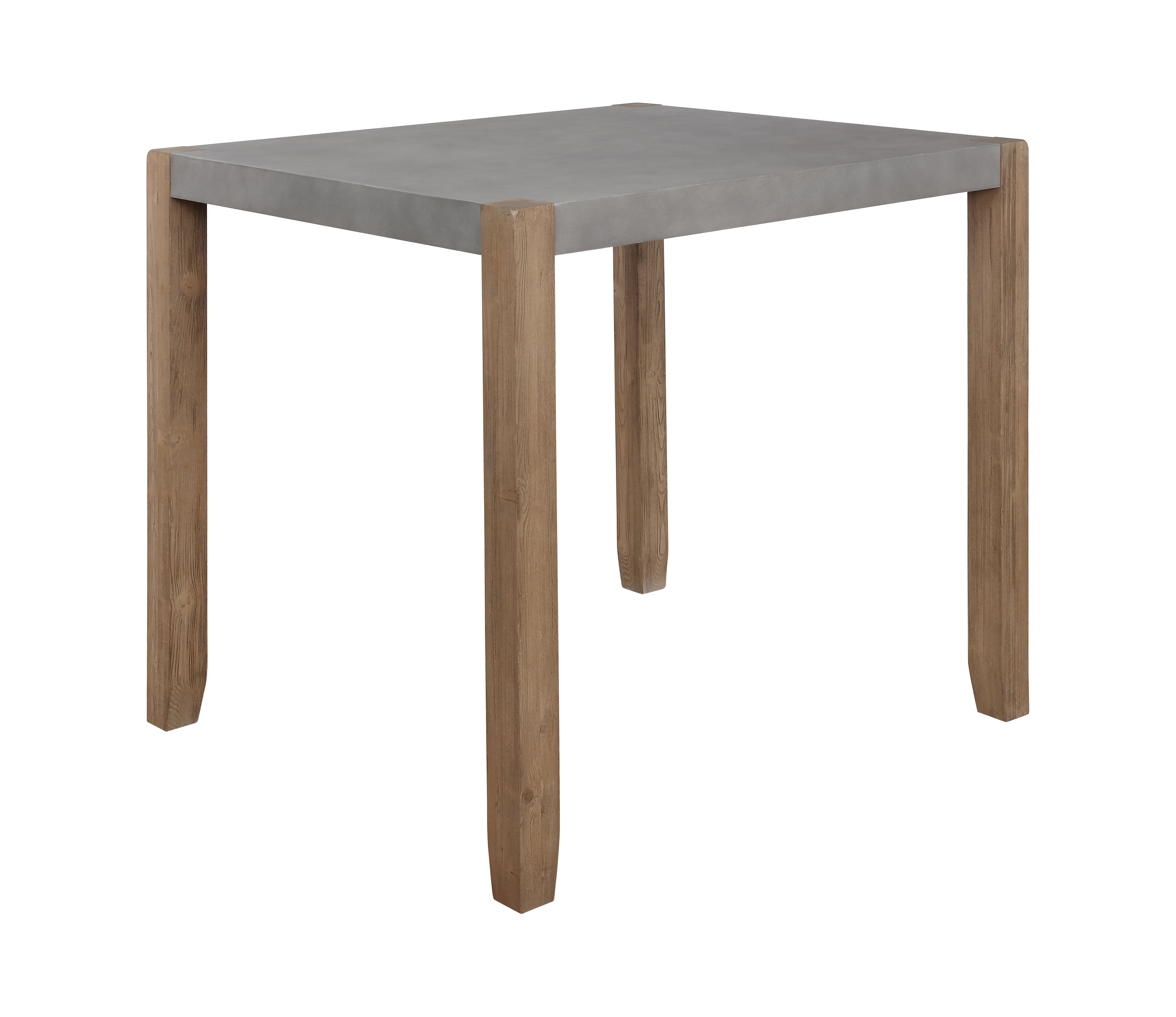 Newport 36"H Faux Concrete and Wood Counter Height Dining Table