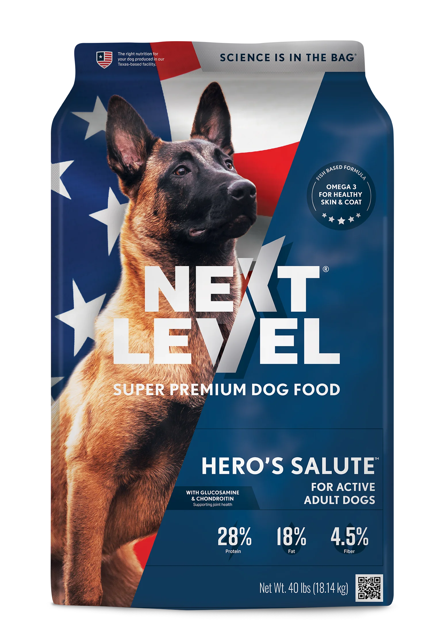 Next Level Hero’s Salute Dry Dog Food, 40 lb Bag