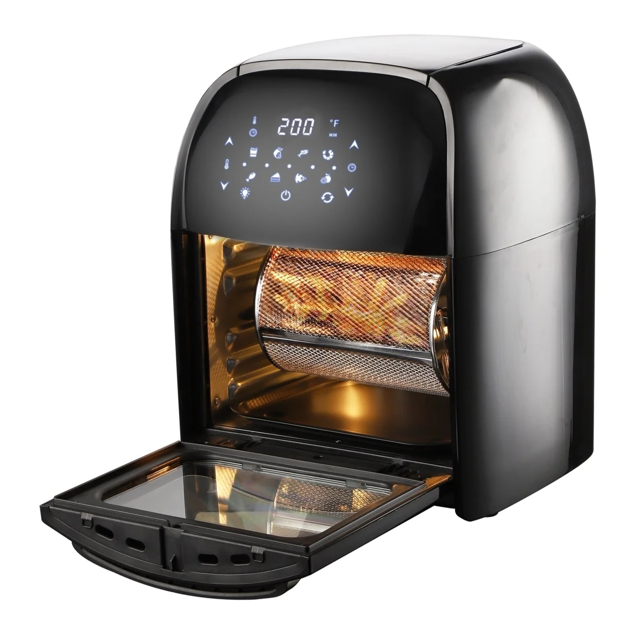 NATIONAL NA-3004AFR 12.68-Qt. 1,700-Watt 3-in-1 Air Fryer, Dehydrator, and Rotisserie