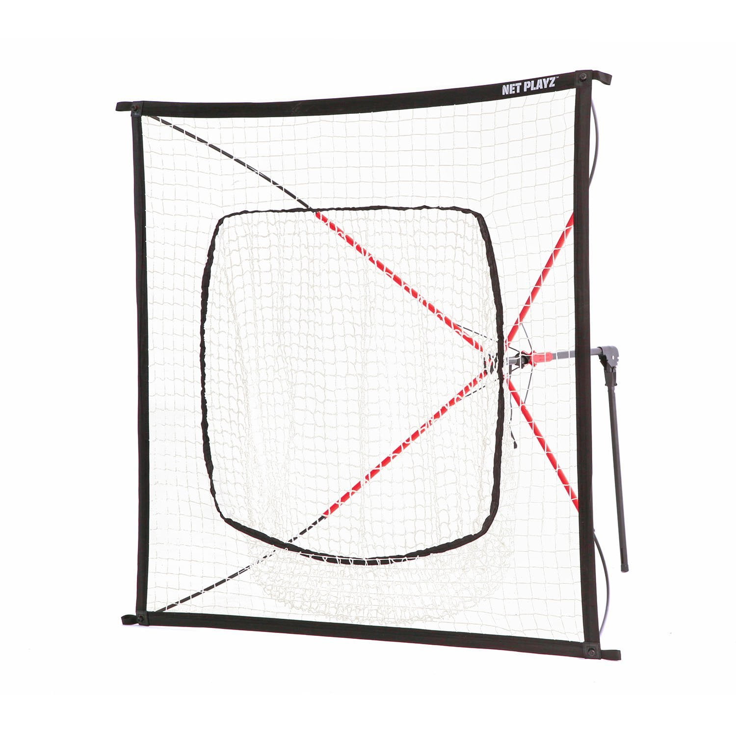 NET PLAYZ Baseball & Softball Practice Hitting Net, Instant Portable, 5FT x 5FT, Pitching, Batting, Fielding, Quick Set-Up, Fold up, Training Equipment. Carry Bag Included