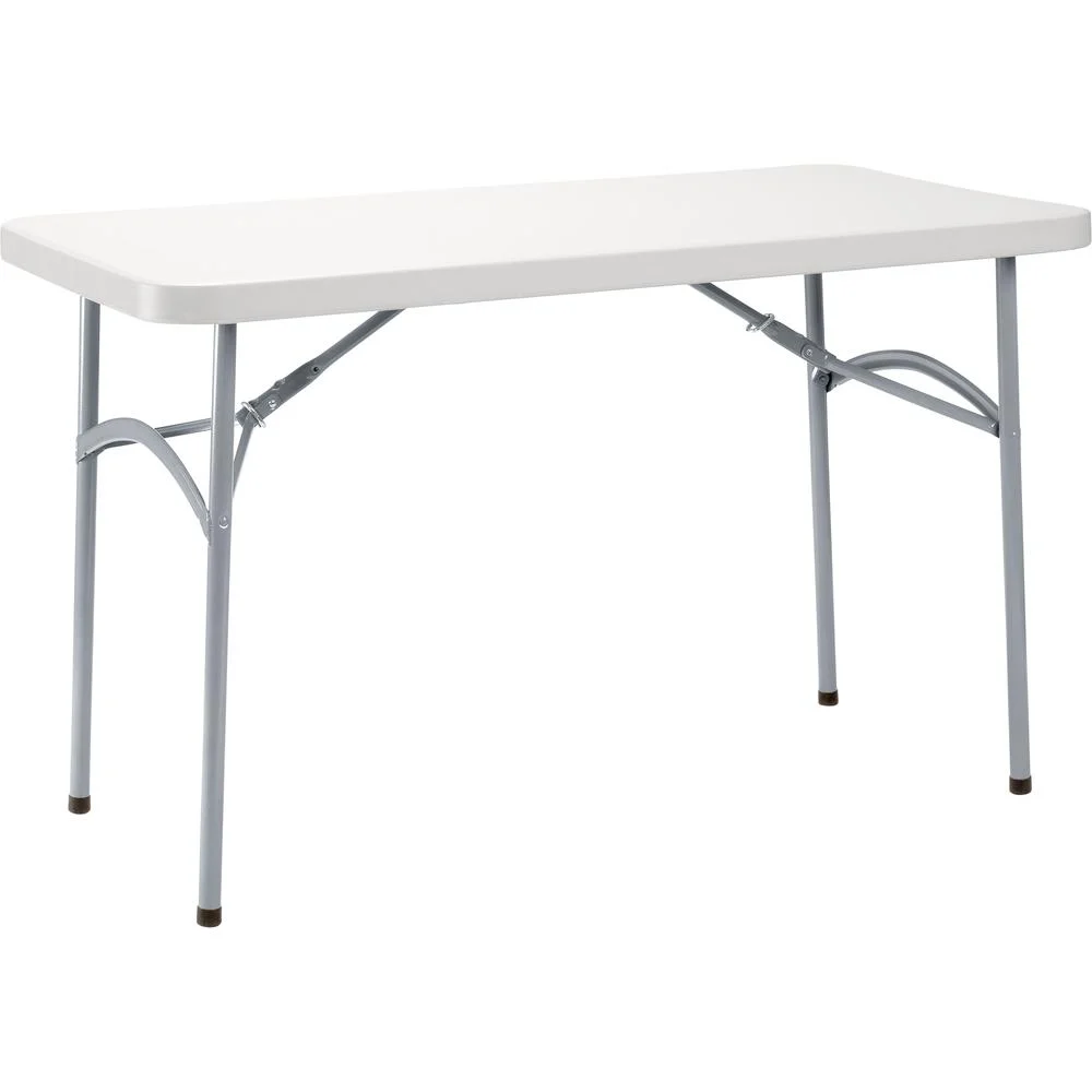 NPS BT2000 24x48" Modern Plastic Heavy Duty Folding Table in Speckled Gray