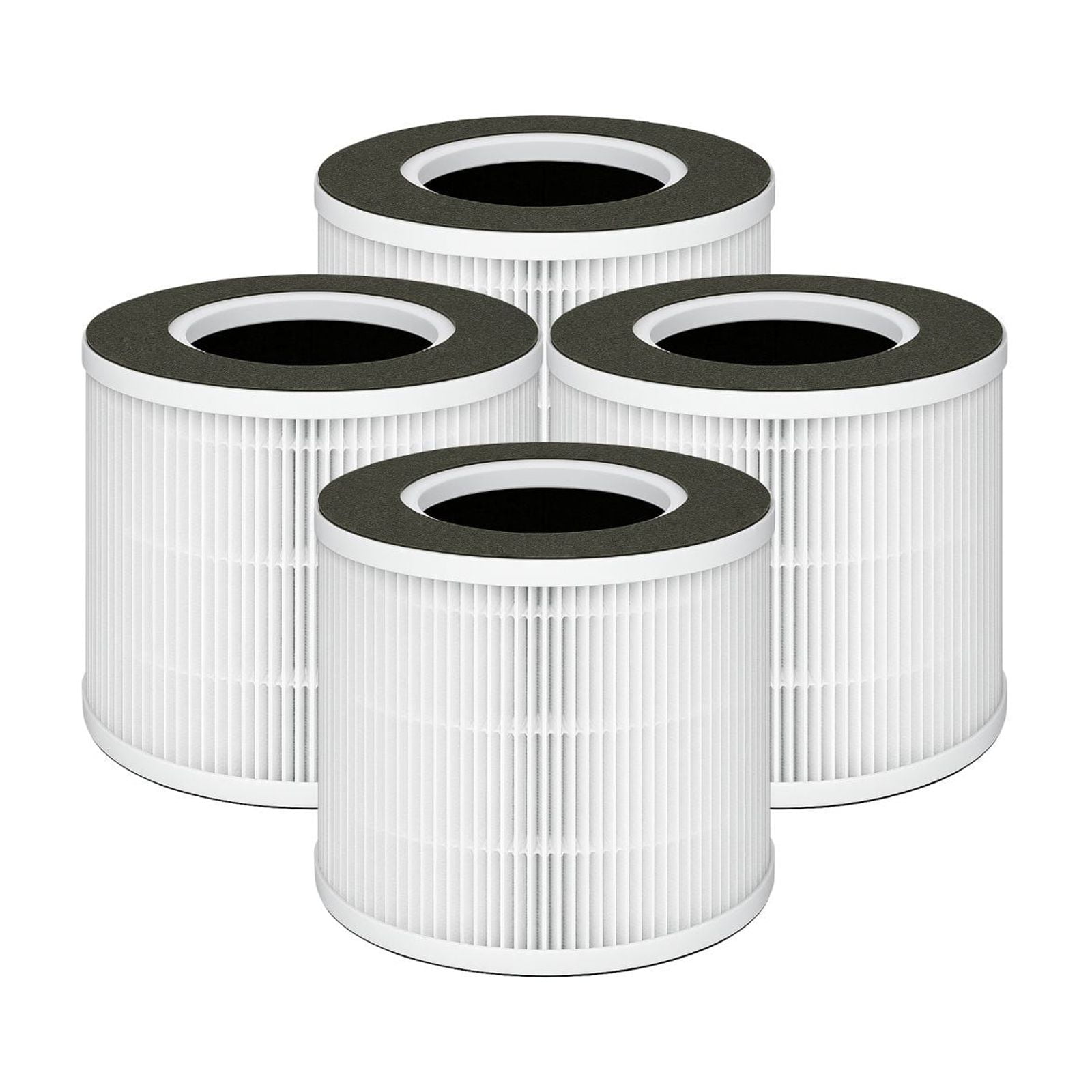 Nispira True HEPA Activated Carbon Filter Replacement Compatible with Vremi Air Purifier / Kokeki Air Purifier VK-6067B, 4 Packs