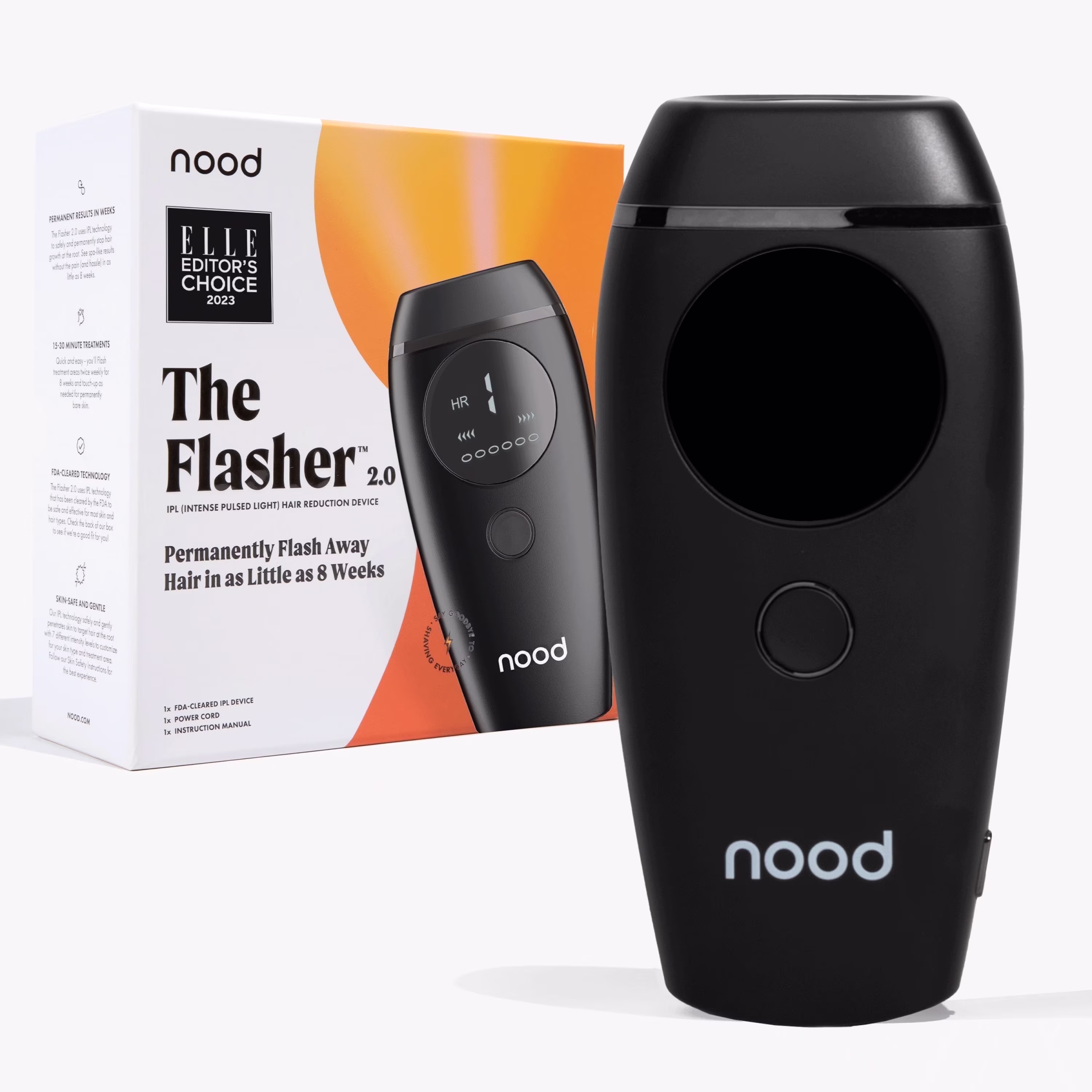 Nood Flasher 2.0 — IPL Laser Hair Removal Device for Women & Men — Pain-Free & Permanent Results