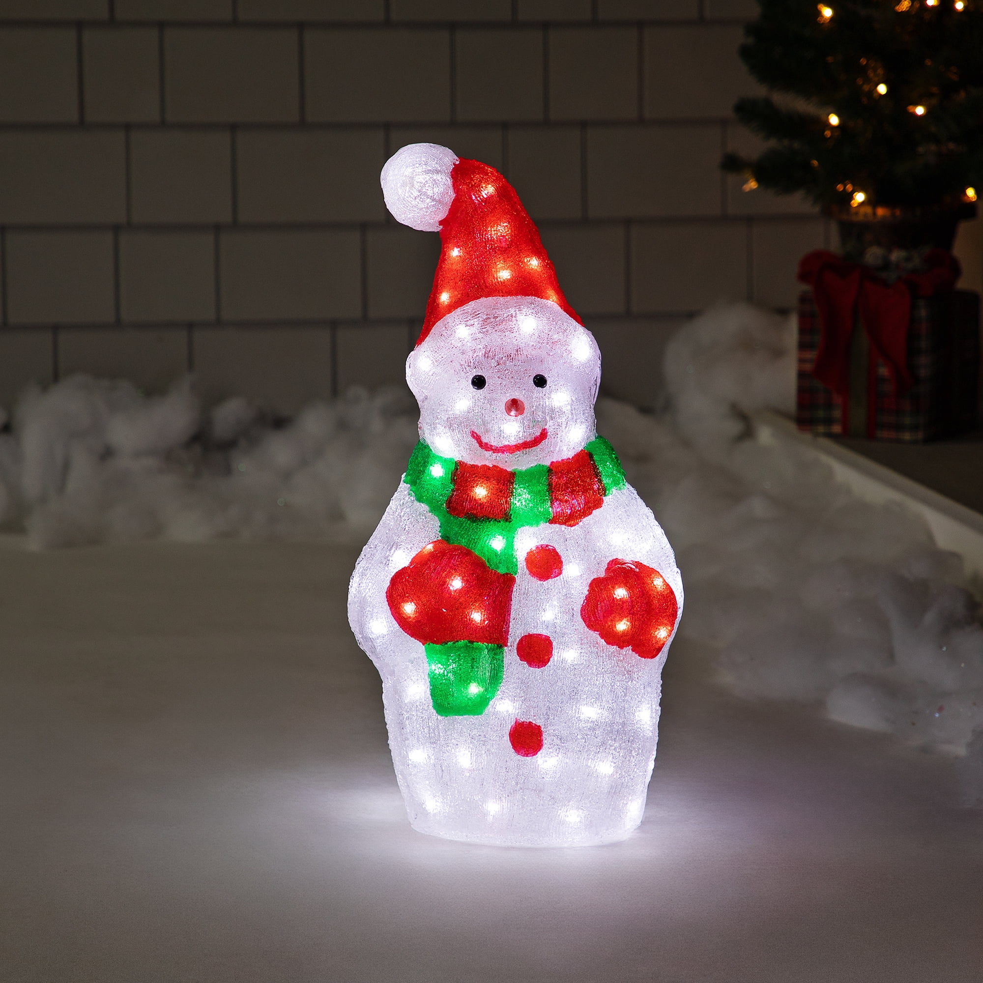 Northlight LED Lighted Commercial Grade Acrylic Snowman Outdoor Christmas Decoration - 24"