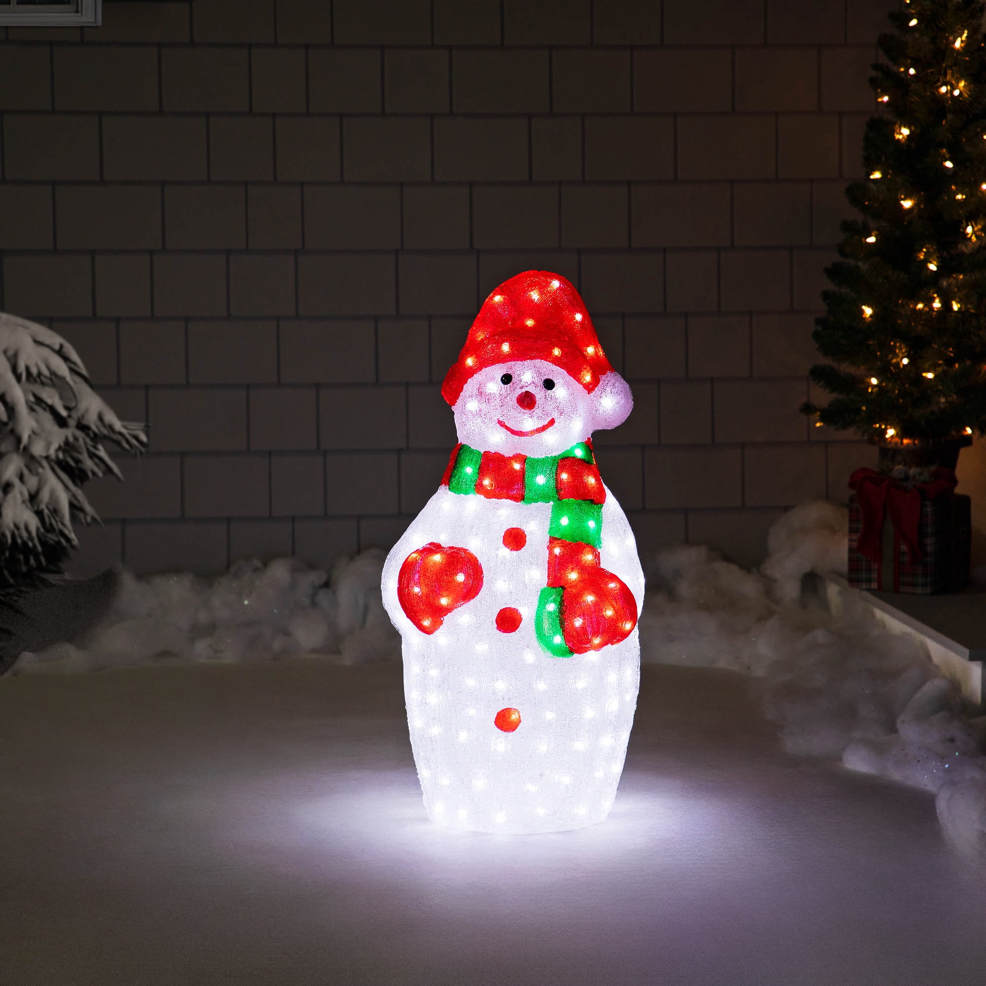 Northlight LED Lighted Snowman Commercial Grade Acrylic Outdoor Christmas Decoration - 34"