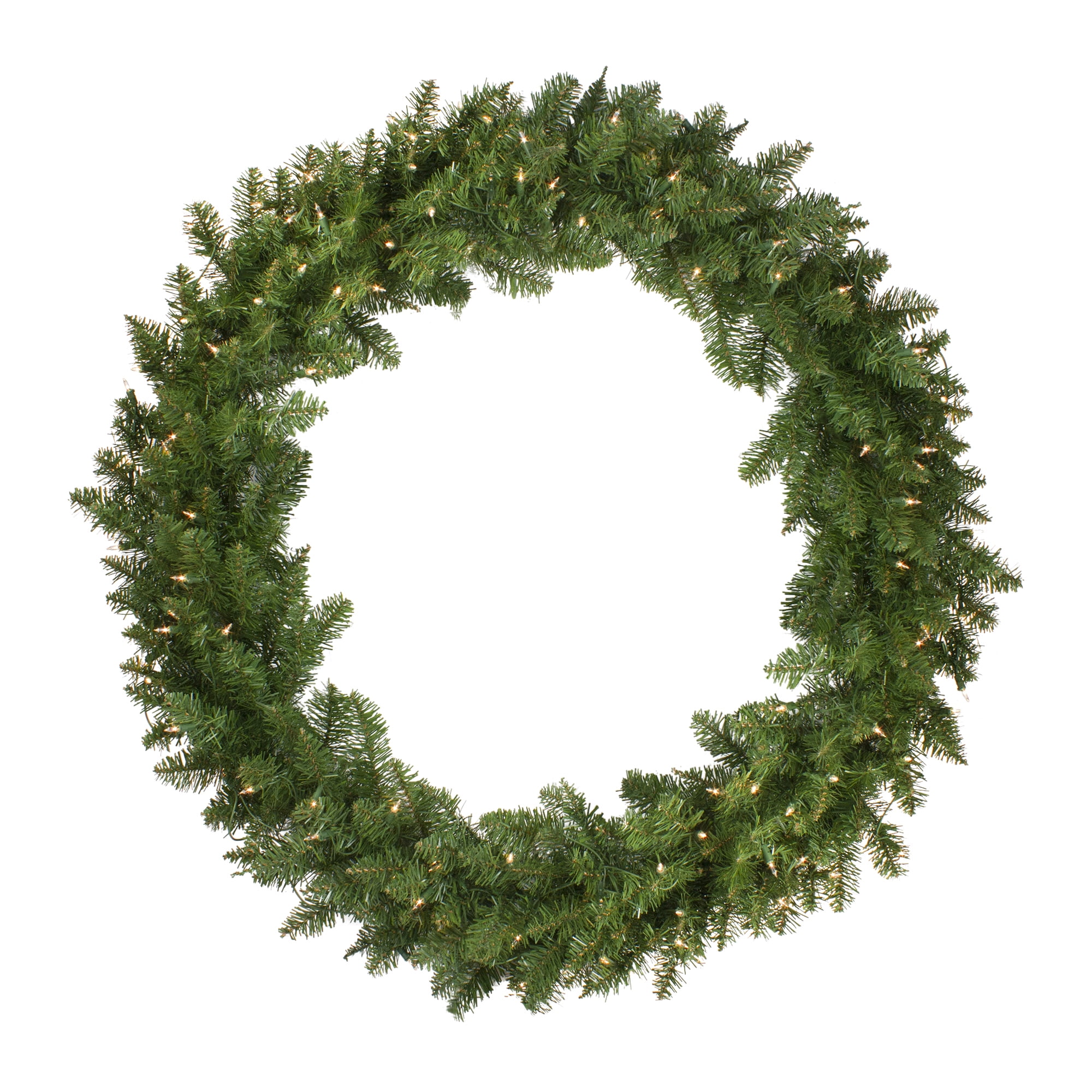 Northlight Pre-Lit Eastern Pine Artificial Christmas Wreath - 48" - Clear Lights