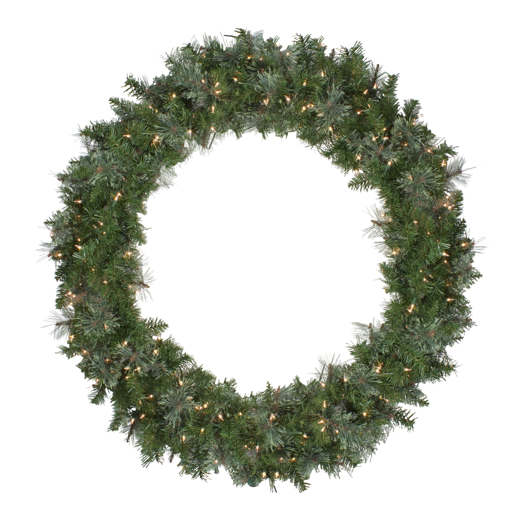 Northlight Pre-Lit Mixed Cashmere Pine Artificial Christmas Wreath - 48" - Clear Lights