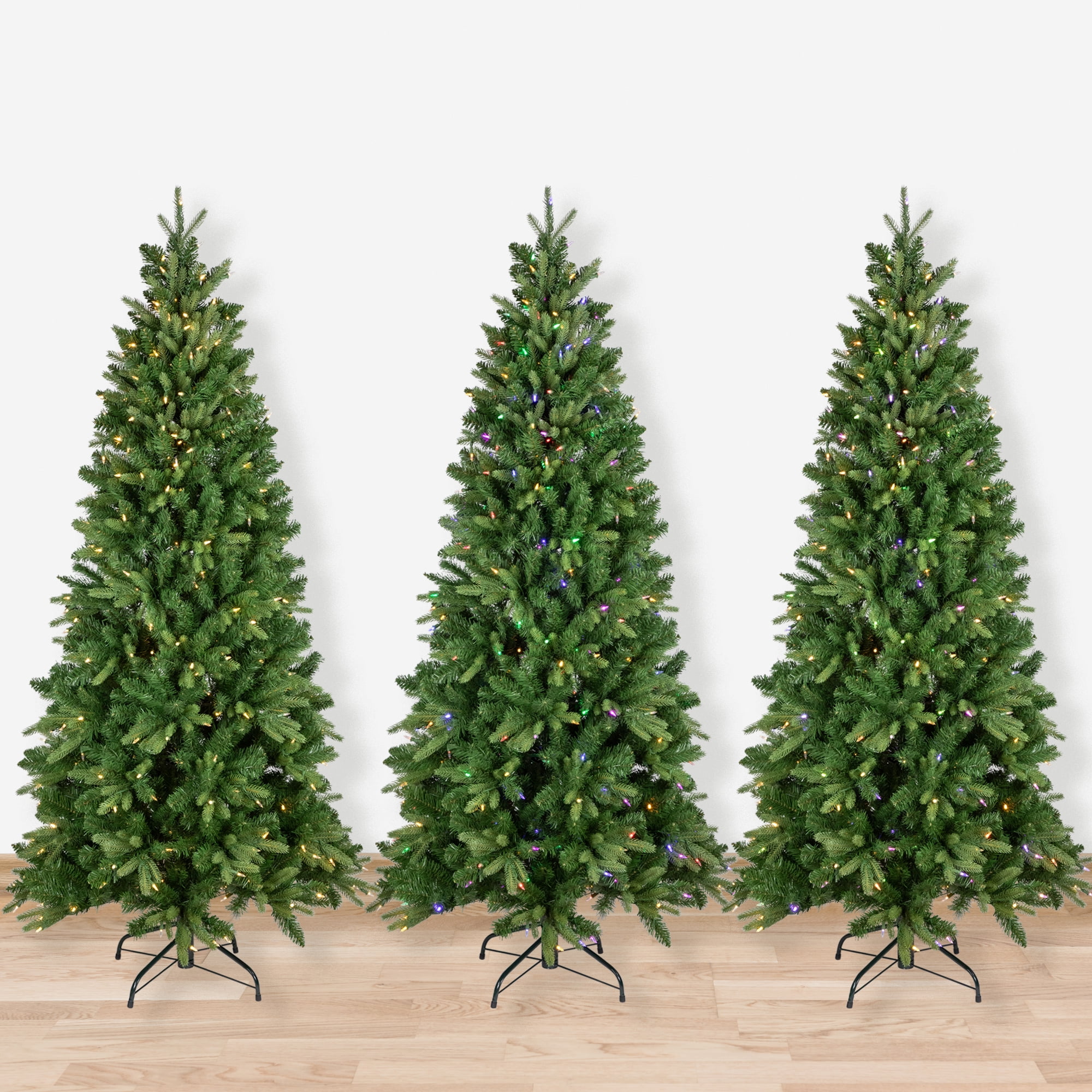 Northlight Pre-Lit Slim Washington Frasier Fir Christmas Tree - 6.5' - Dual Color LED Lights