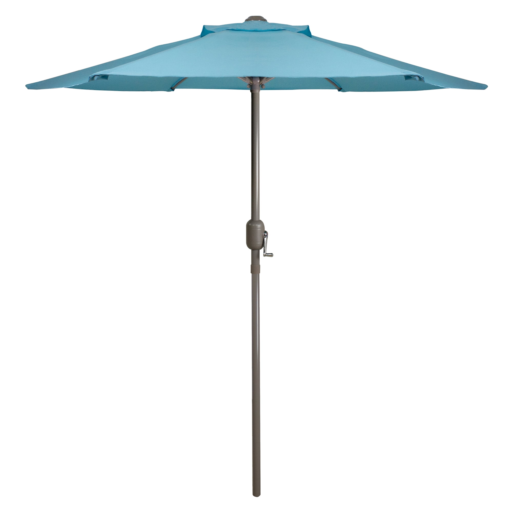 Northlight 6.5' Outdoor Patio Market Umbrella with Hand Crank - Turquoise Blue