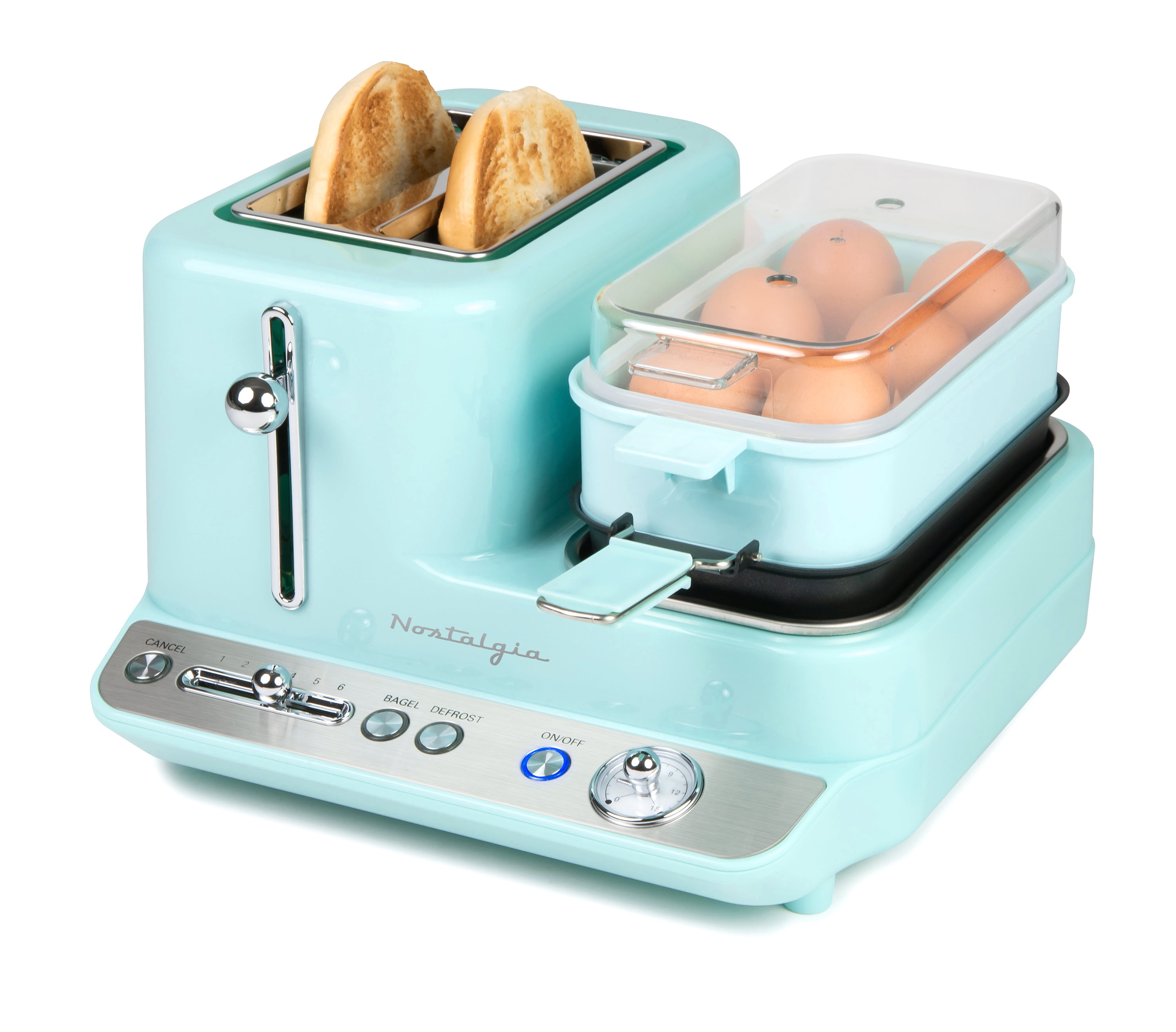 Nostalgia CLBS3AQ Retro 3-in-1 Breakfast Station, Aqua