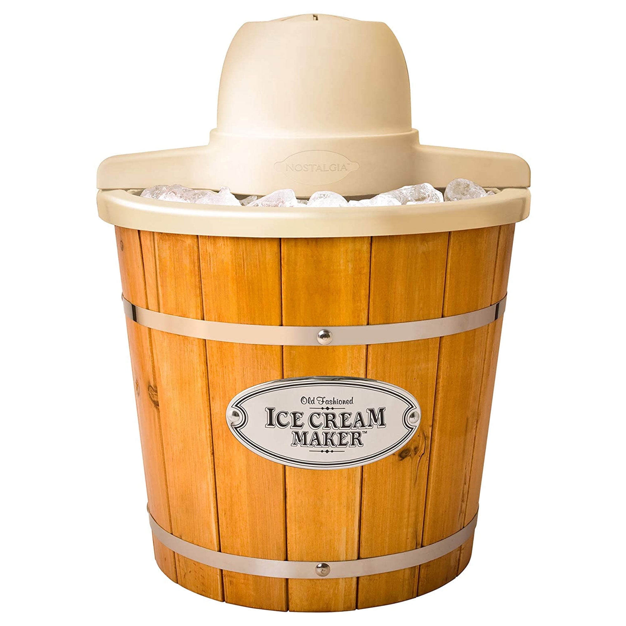 Nostalgia Vintage Collection Ice Cream Maker, 4 qt, Aluminum/Plastic