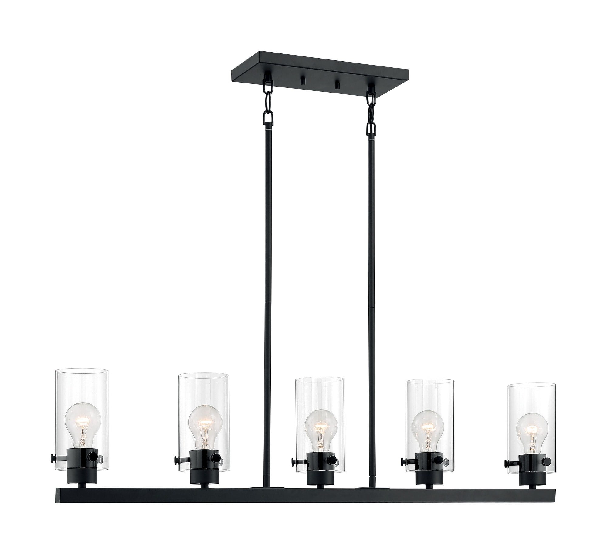 60/7276 Nuvo Lighting Sommerset-5 Light Island in Modern/Contemporary Style-4.5 Inches Wide by 8.75 Inches High-Matte Black Finish