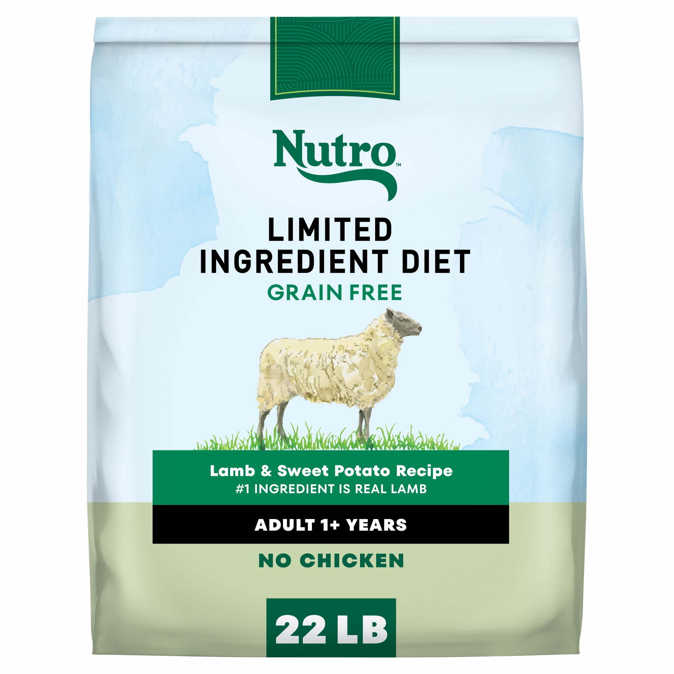 Nutro Limited Ingredient Diet Adult Dry Dog Food, Lamb & Sweet Potato Recipe, 22 lbs.