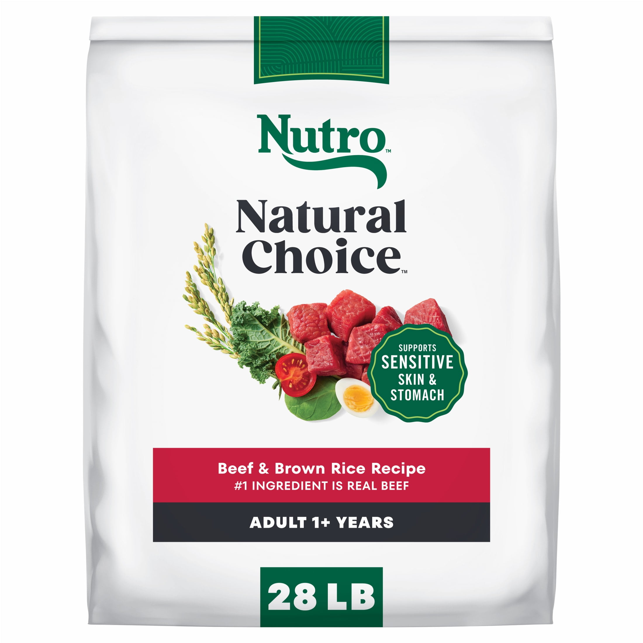 Nutro Natural Choice Adult Dry Dog Food, Beef and Brown Rice Recipe, 28 lbs
