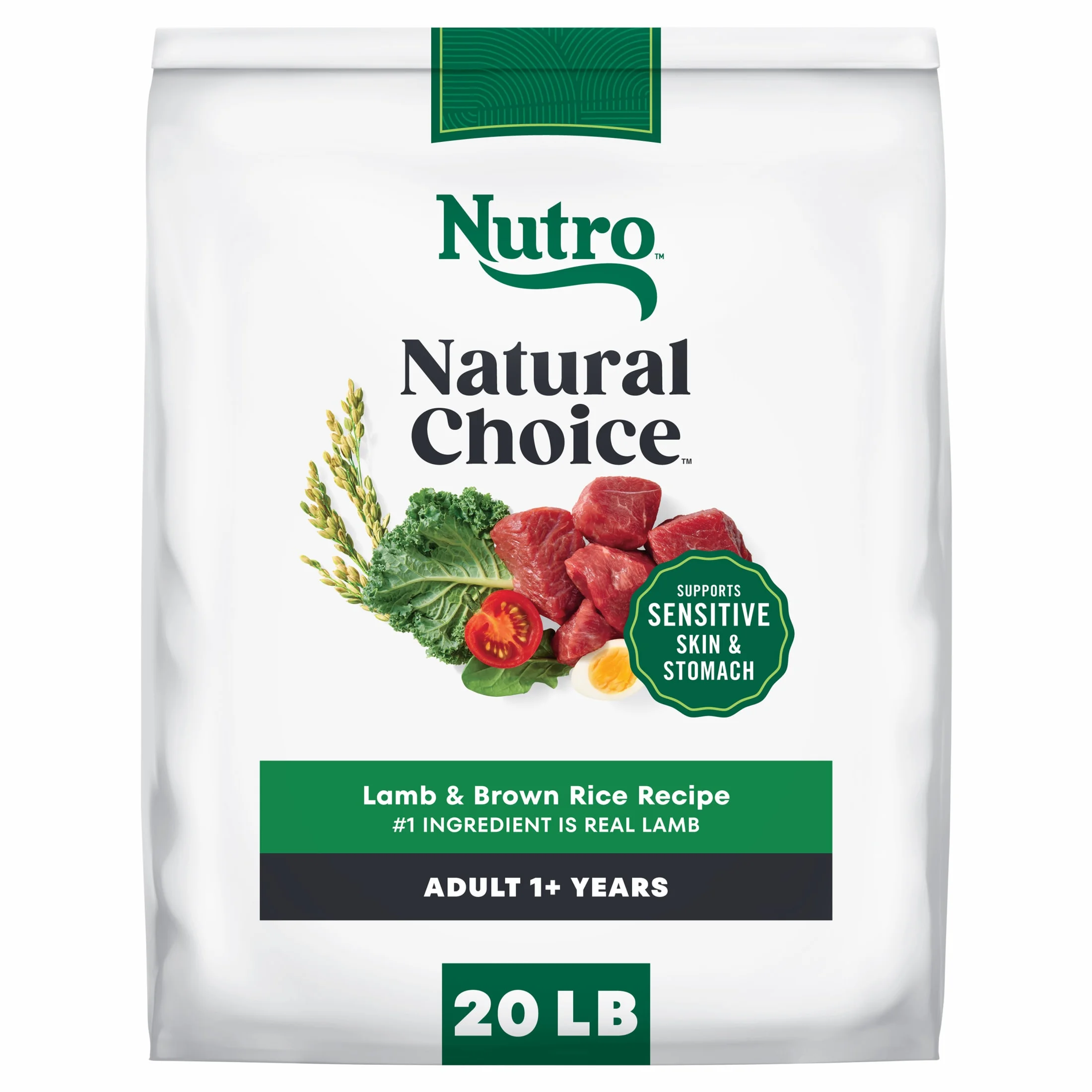Nutro Natural Choice Adult Dry Dog Food Recipe Lamb & Brown Rice, 20 Lb Bag