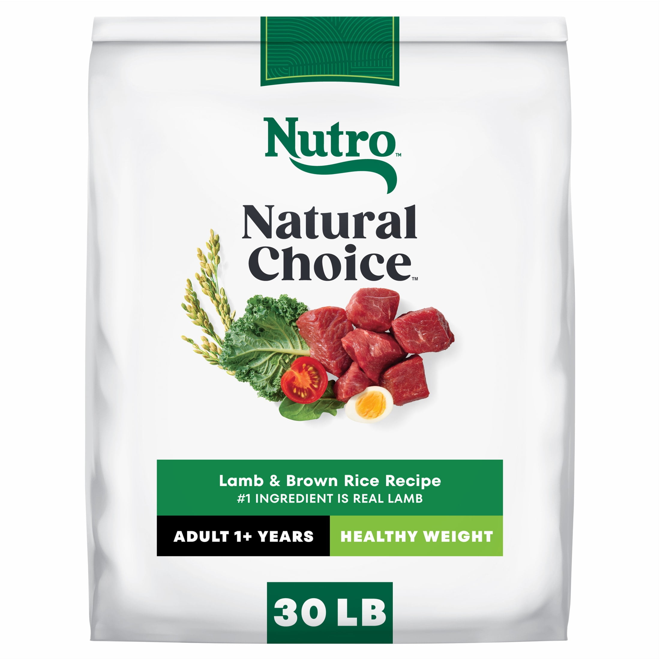 Nutro Natural Choice Adult Healthy Weight Dog Food Recipe Lamb & Brown Rice, 30 Lb Bag