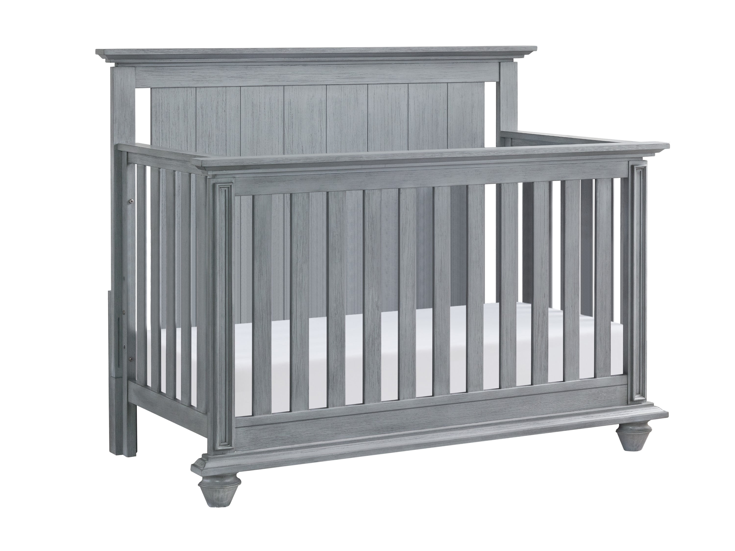 Oxford Baby Langston 4-in-1 Convertible Crib, Graphite Gray, Wooden Crib