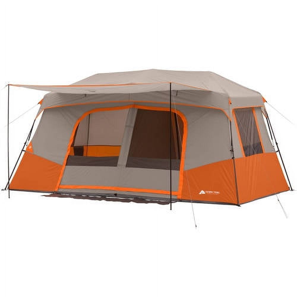 Ozark Trail 11-Person Instant Cabin Tent with Private Room – 3-Room Family Camping Tent with Awning