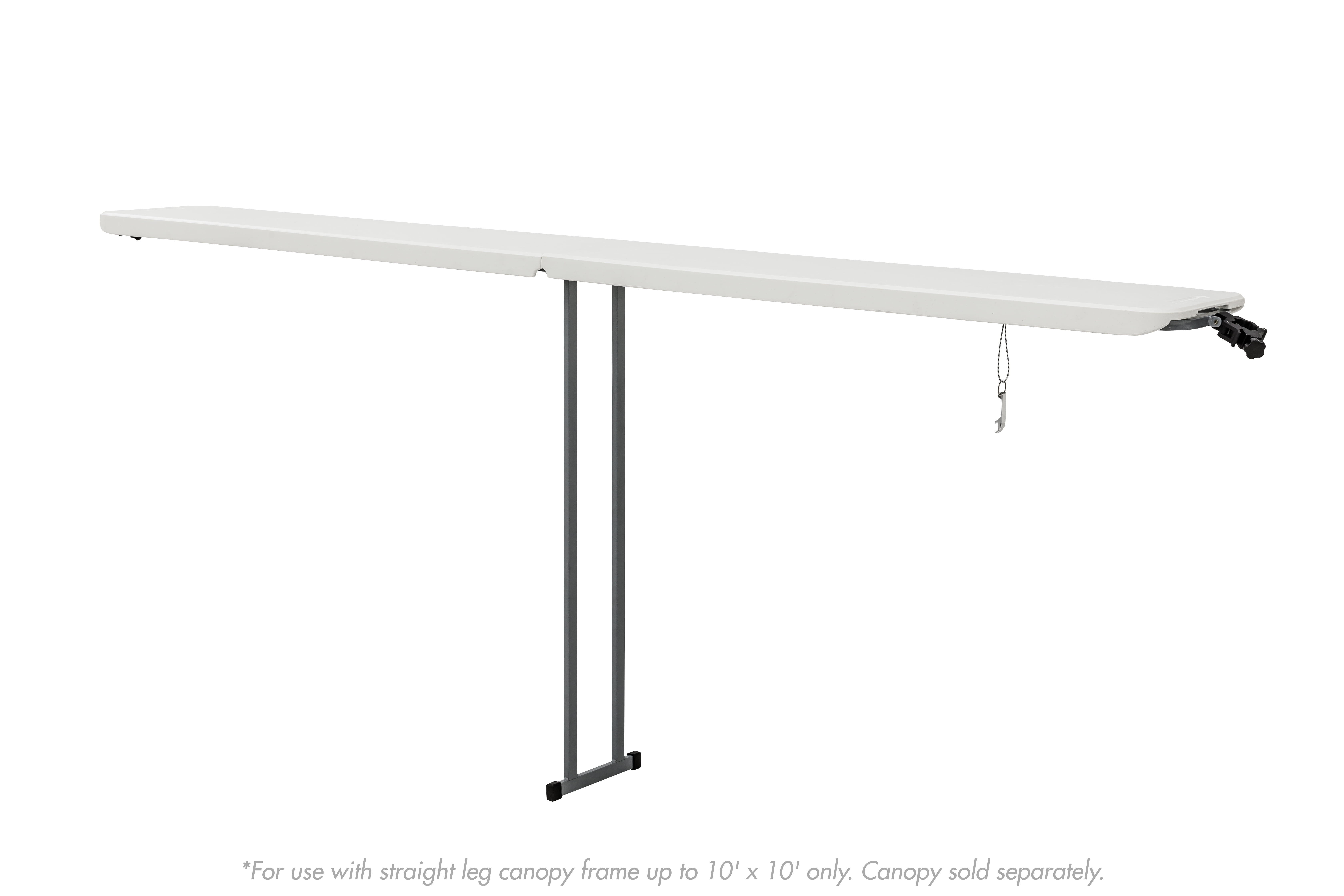 Ozark Trail 8 Foot Extendable Tailgate Table, White, 92.5 in x12 in x 39 in (H) - Canopy Not Included