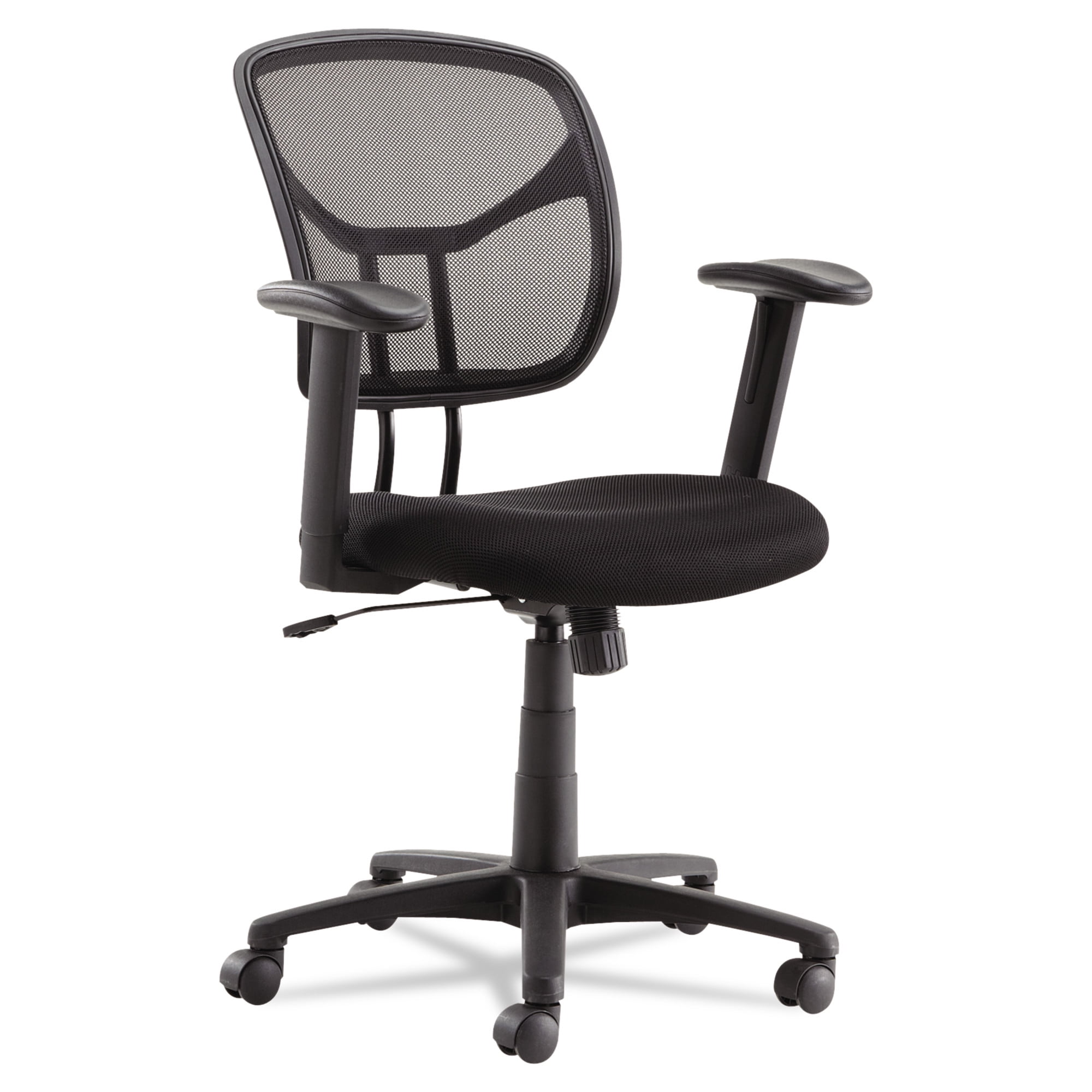 OIF Swivel/Tilt Mesh Task Chair with Adjustable Arms, Supports Up to 250 lb, 17.72" to 22.24" Seat Height, Black