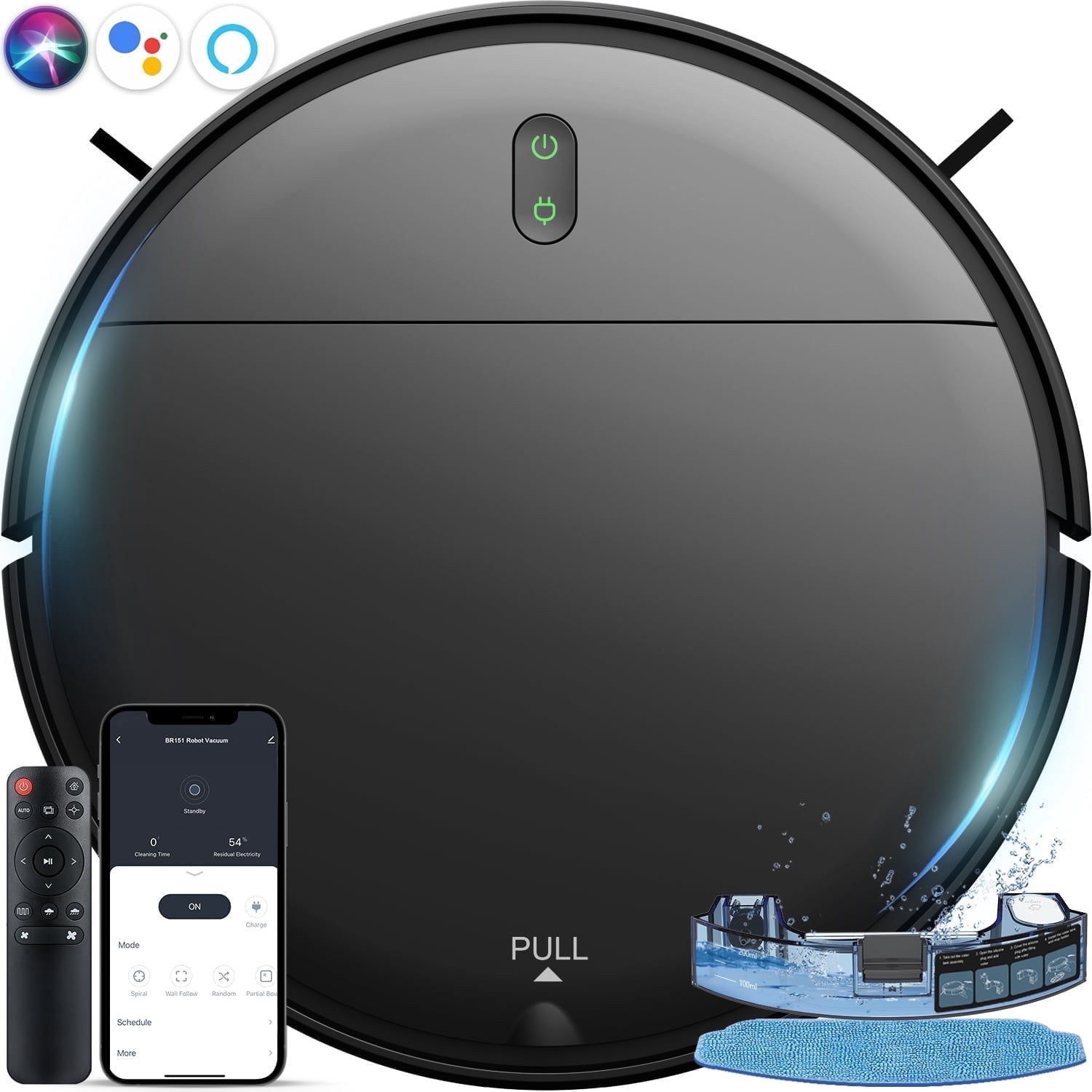 ONSON Robot Vacuum Cleaner, Robot Vacuum and Mop Combo with WIFI/Alexa for Pet Hair and Hard Floor